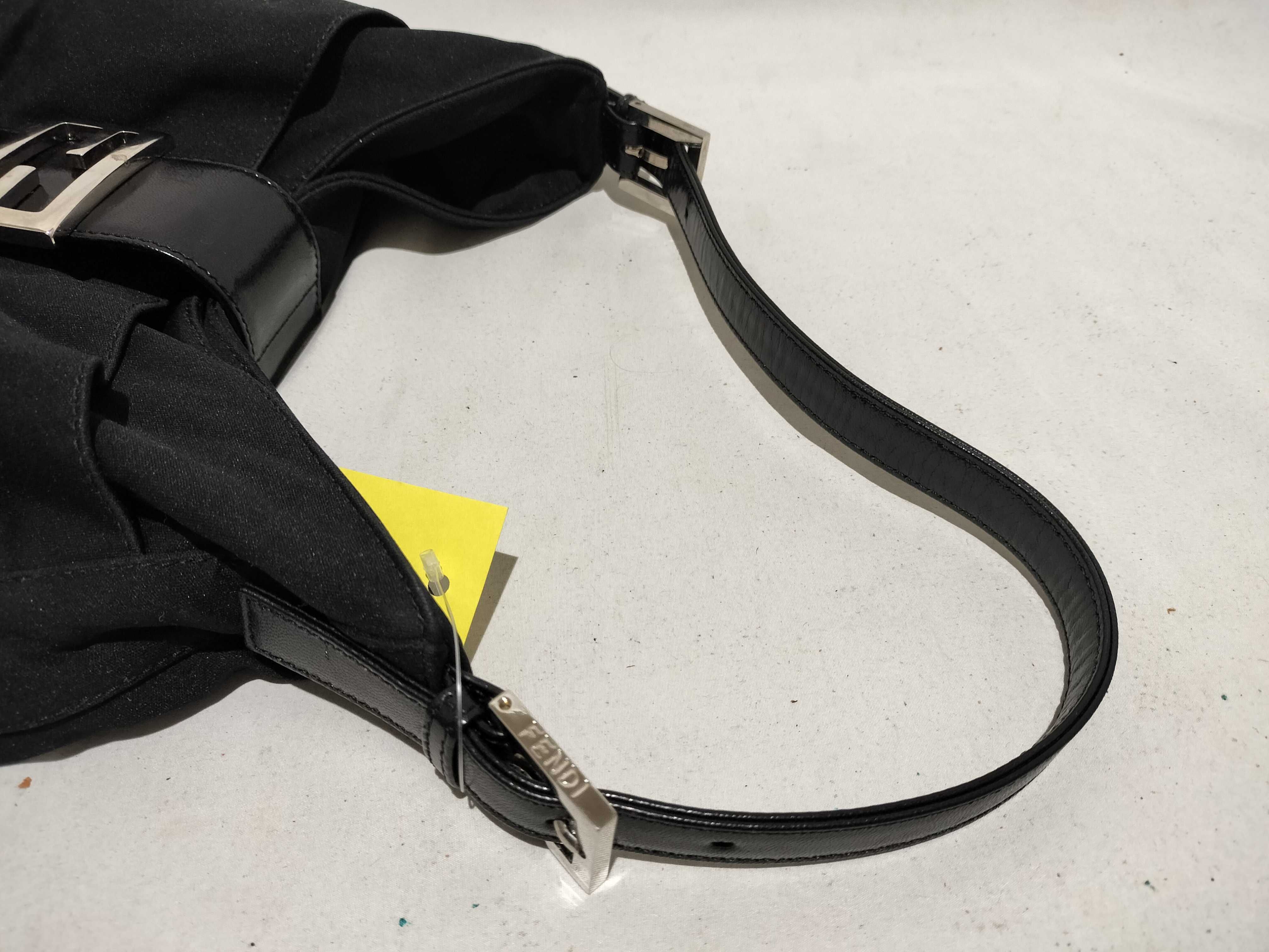 Fendi Mama Baguette Jersey Shoulder Bag, Black
