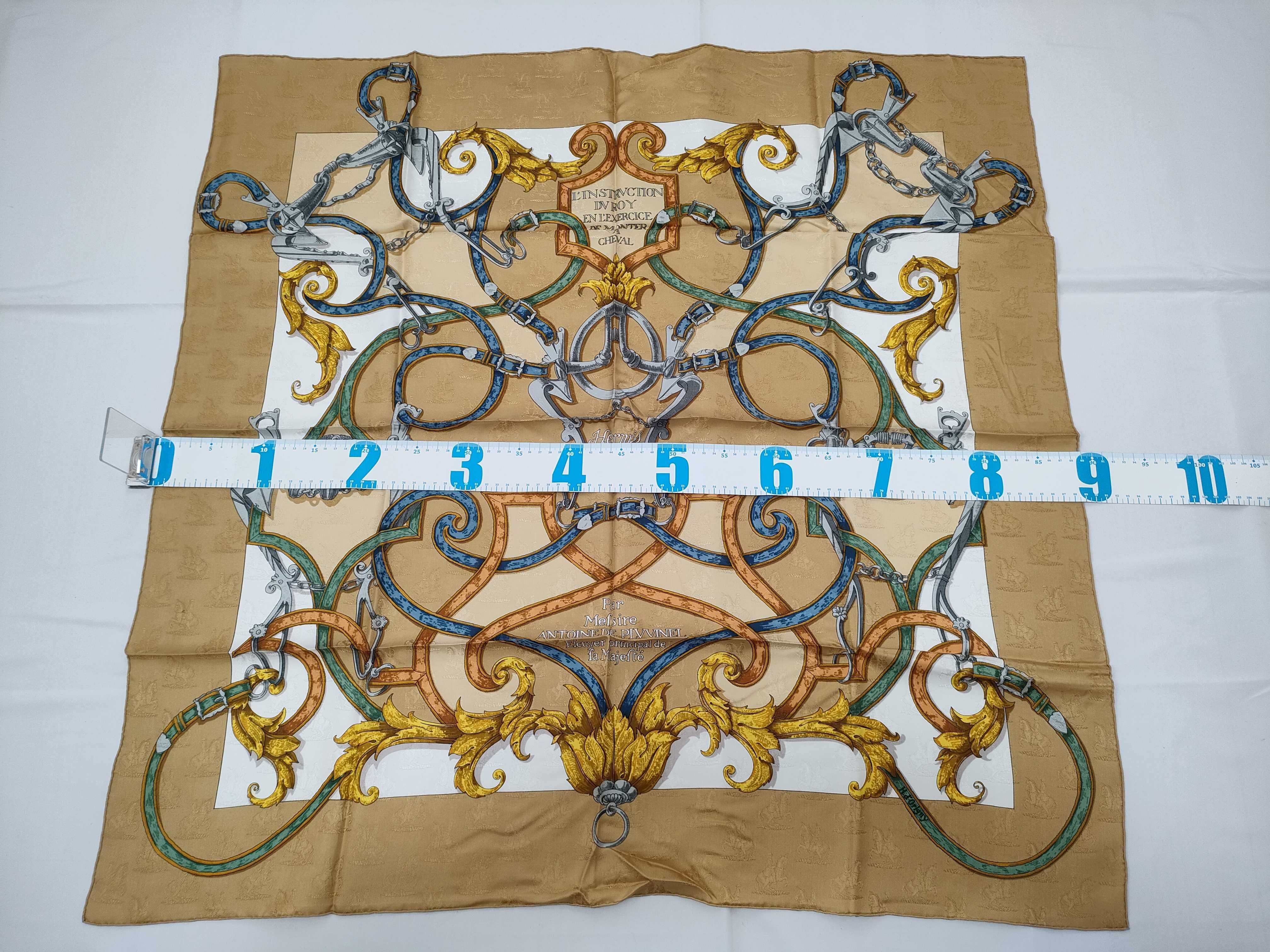 Hermes L'Instruction du Roy Silk Jacquard Scarf with Box