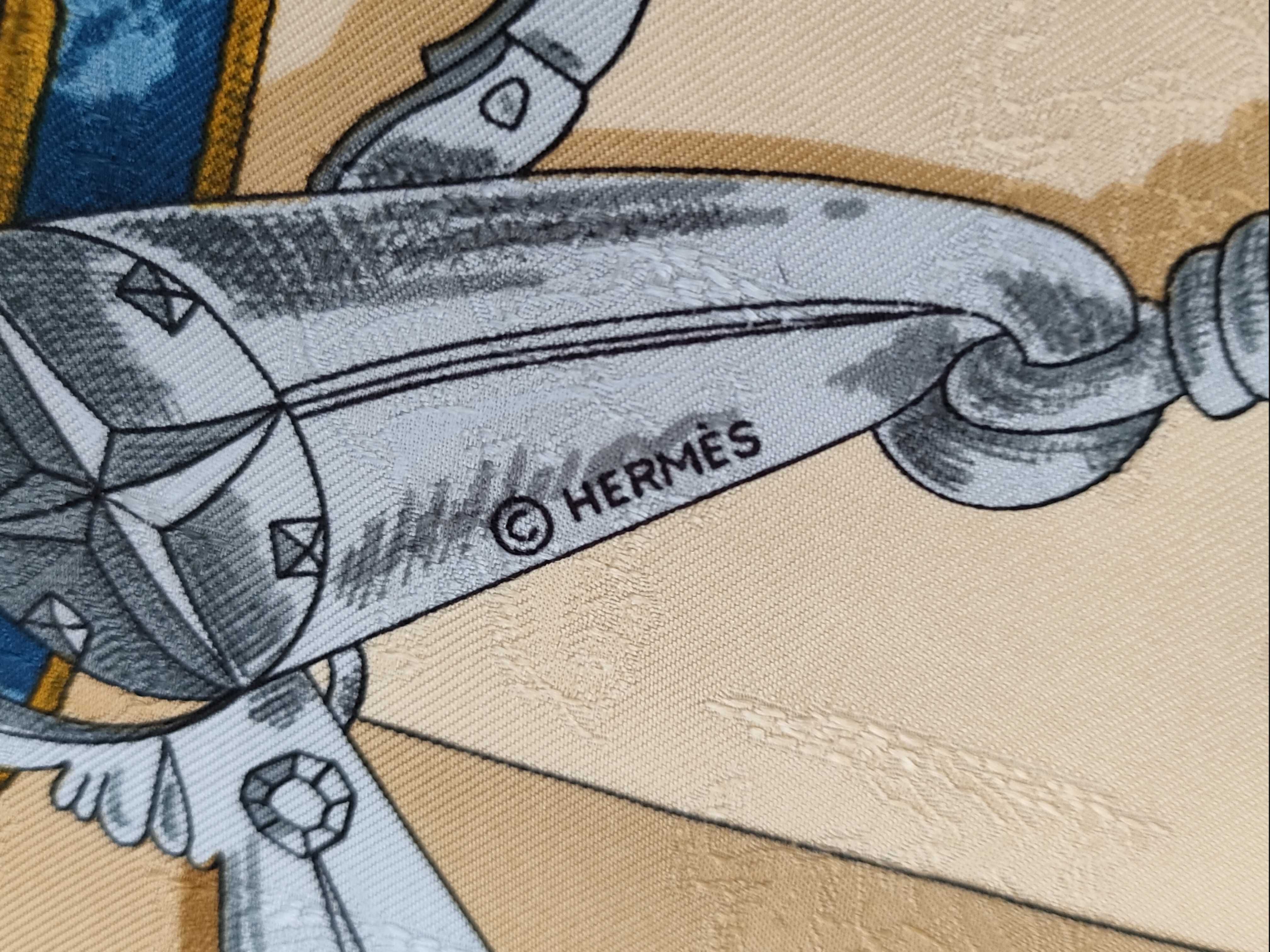 Hermes L'Instruction du Roy Silk Jacquard Scarf with Box