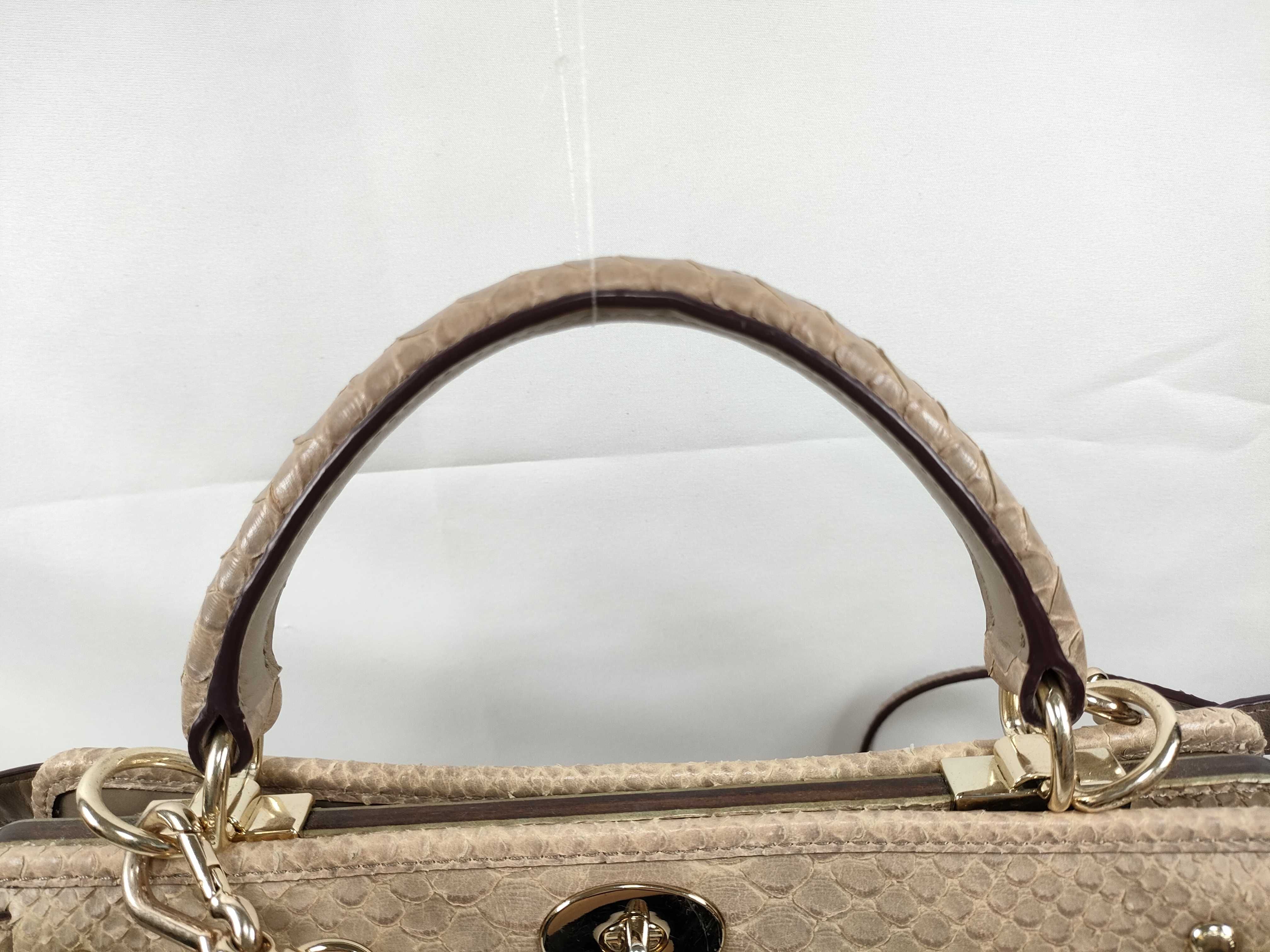 Coach Gramercy Satchel in Python-Embossed Leather
