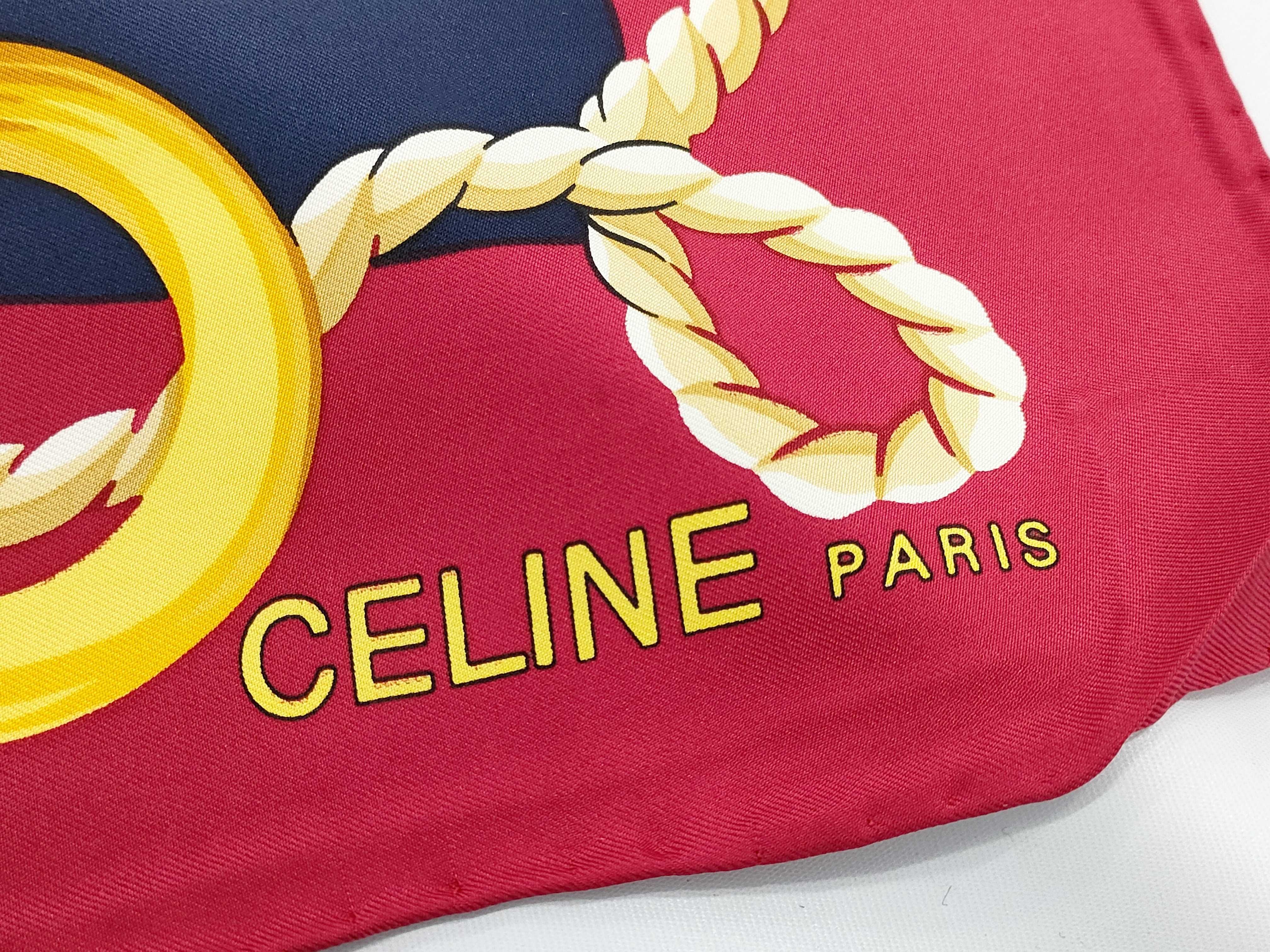 Celine Paris Nautical Graphic Print Silk Twill Scarf