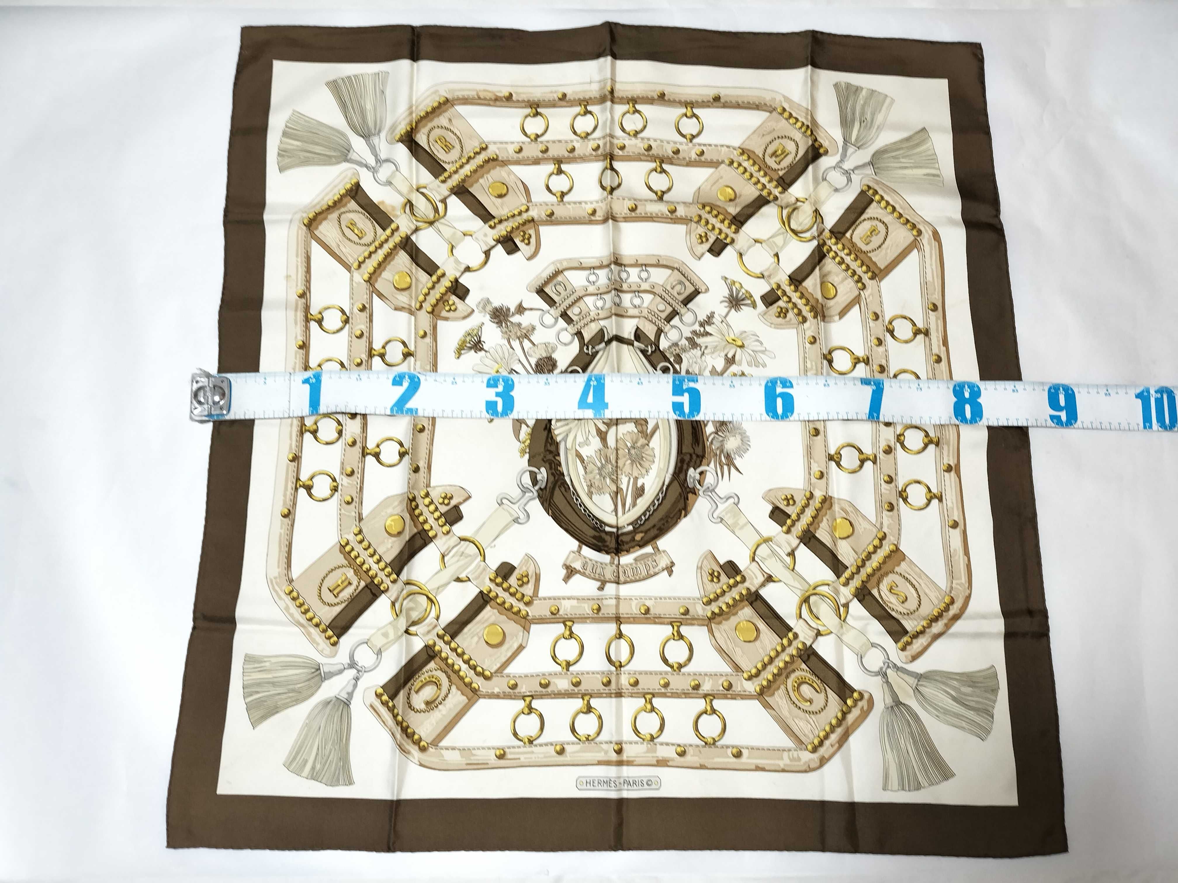 Hermes Aux Champs Silk Scarf