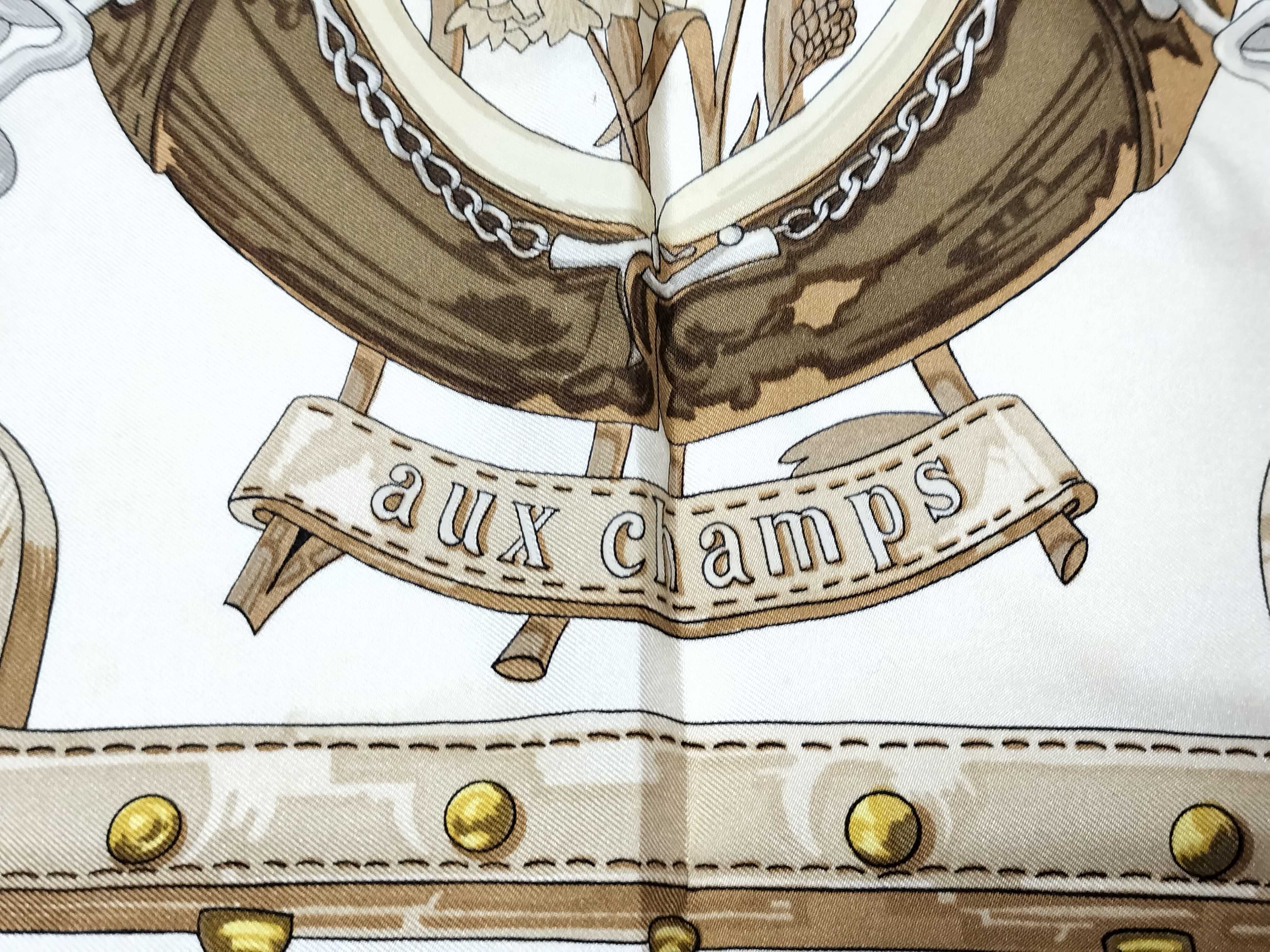Hermes Aux Champs Silk Scarf