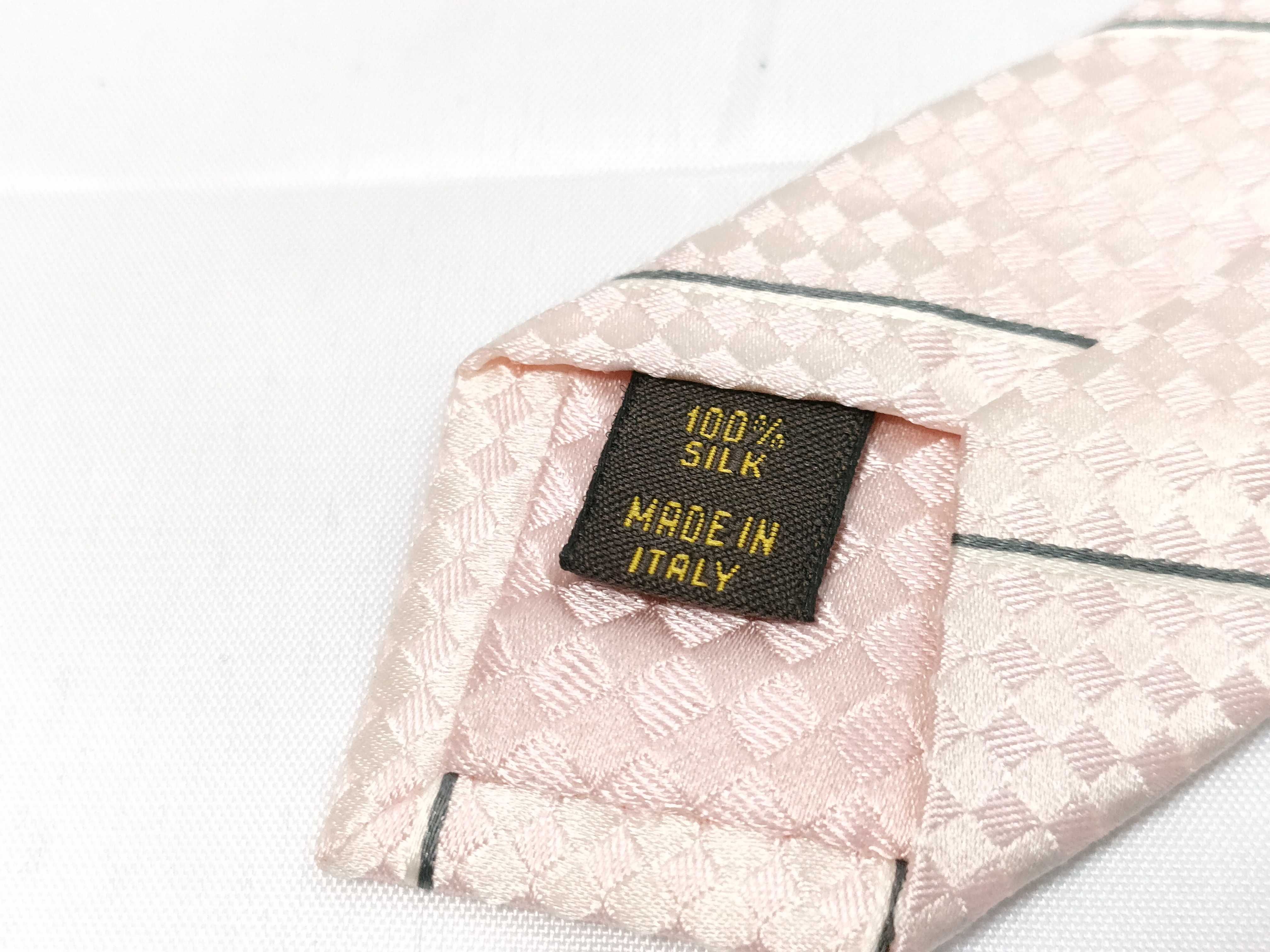 Louis Vuitton Silk Damier Pattern Necktie with Diagonal Stripes