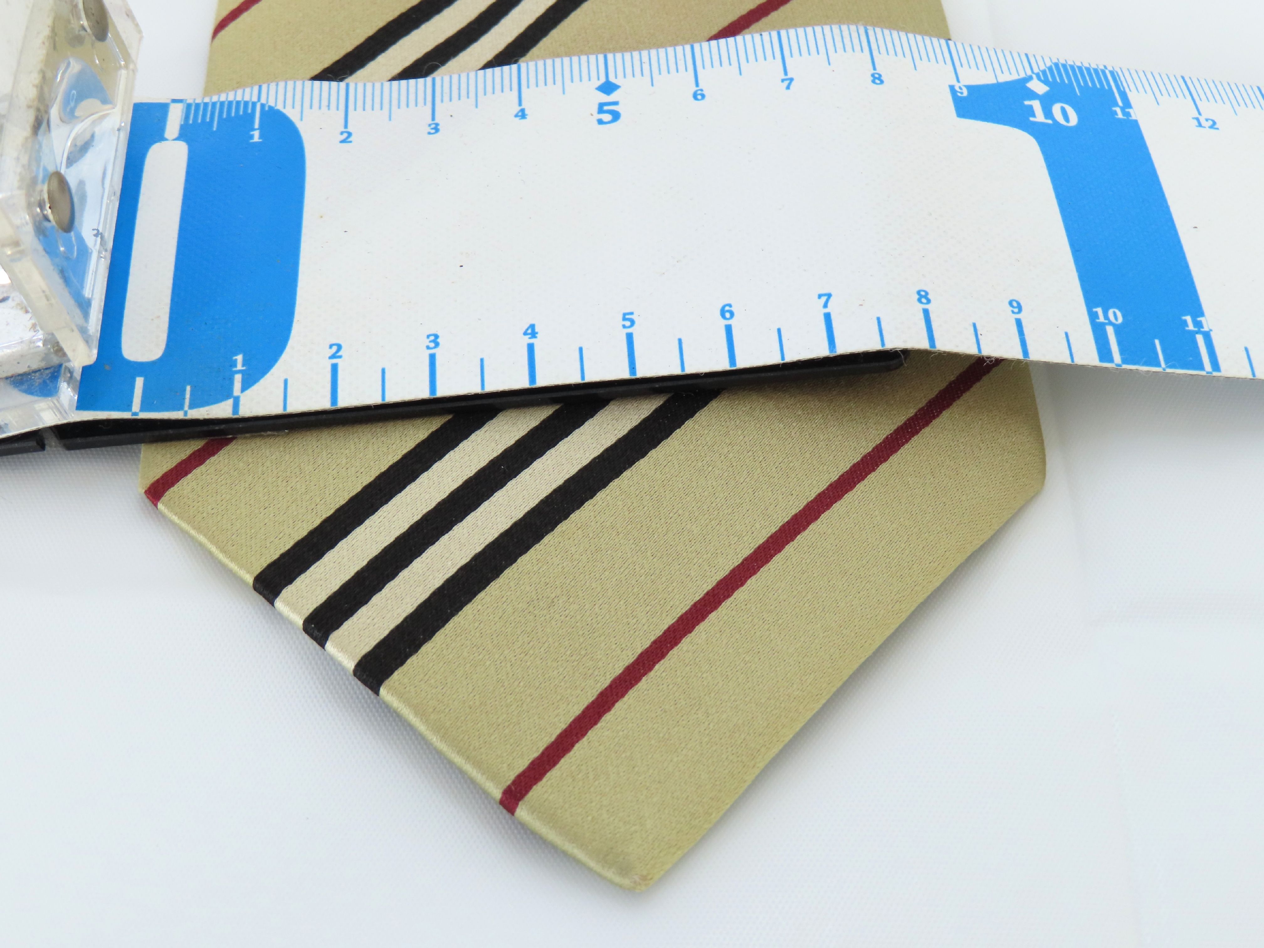 Burberry London Men's Beige Manson Diagonal Stripe Silk Tie
