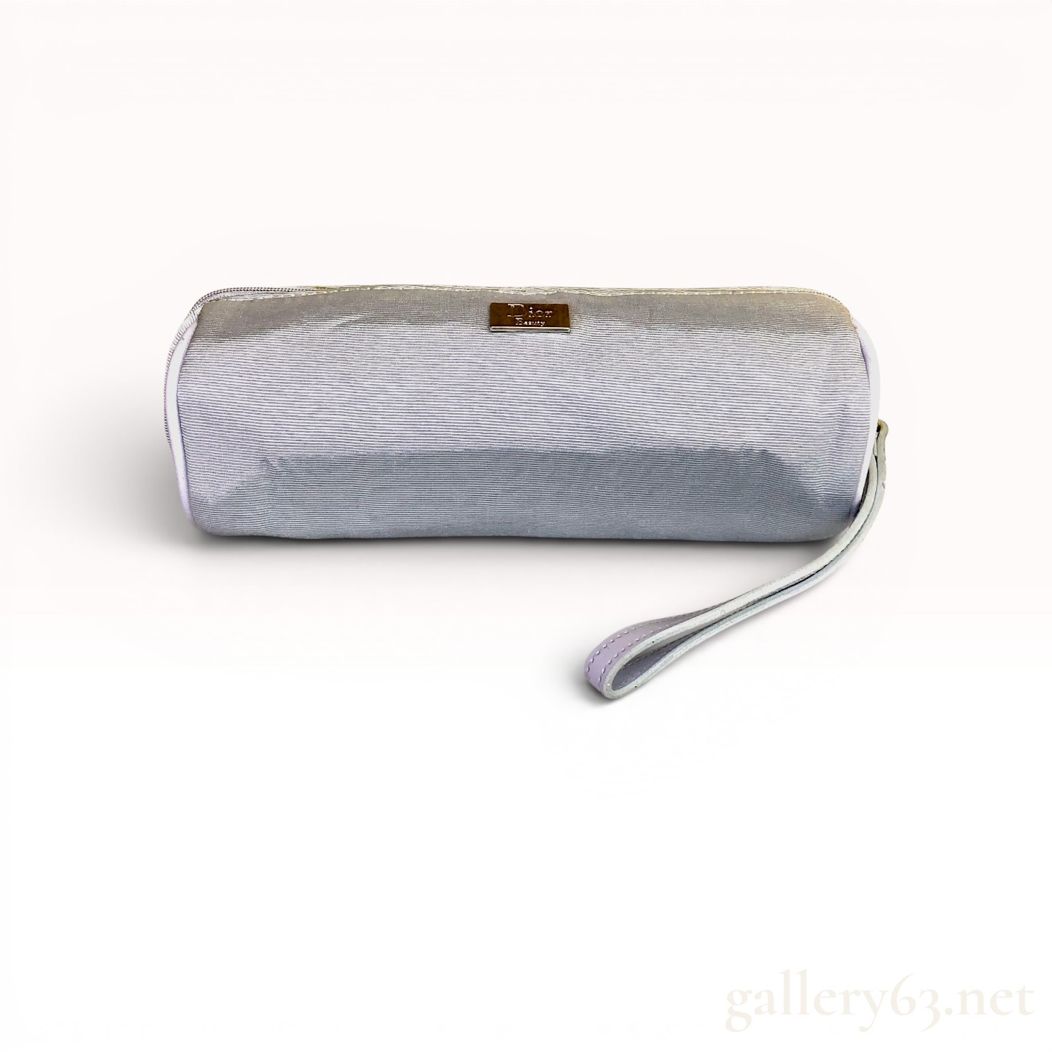 Dior Beauty Ribbed Textile Cylinder Cosmetic Pouch Wristlet