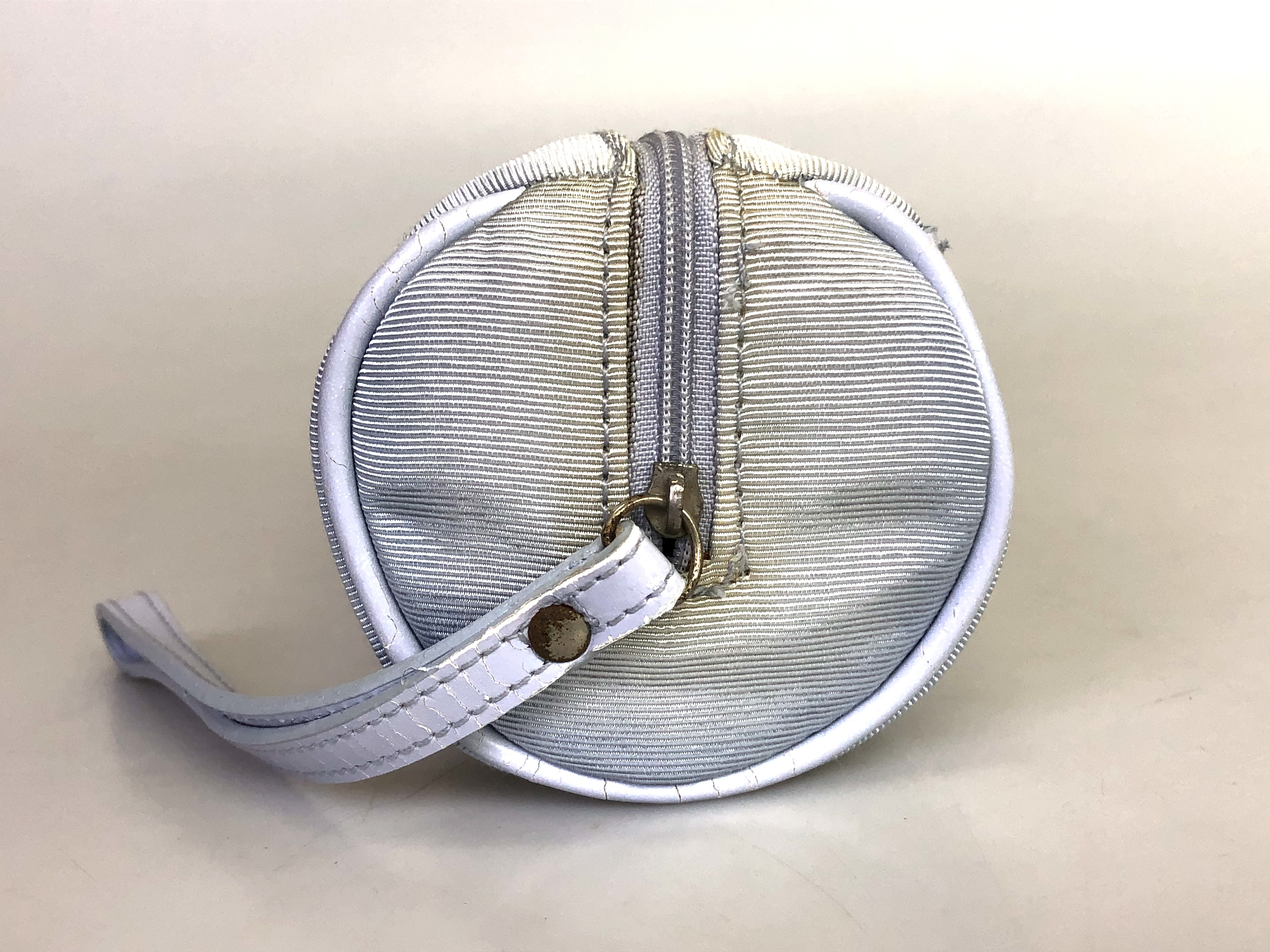 Dior Beauty Ribbed Textile Cylinder Cosmetic Pouch Wristlet