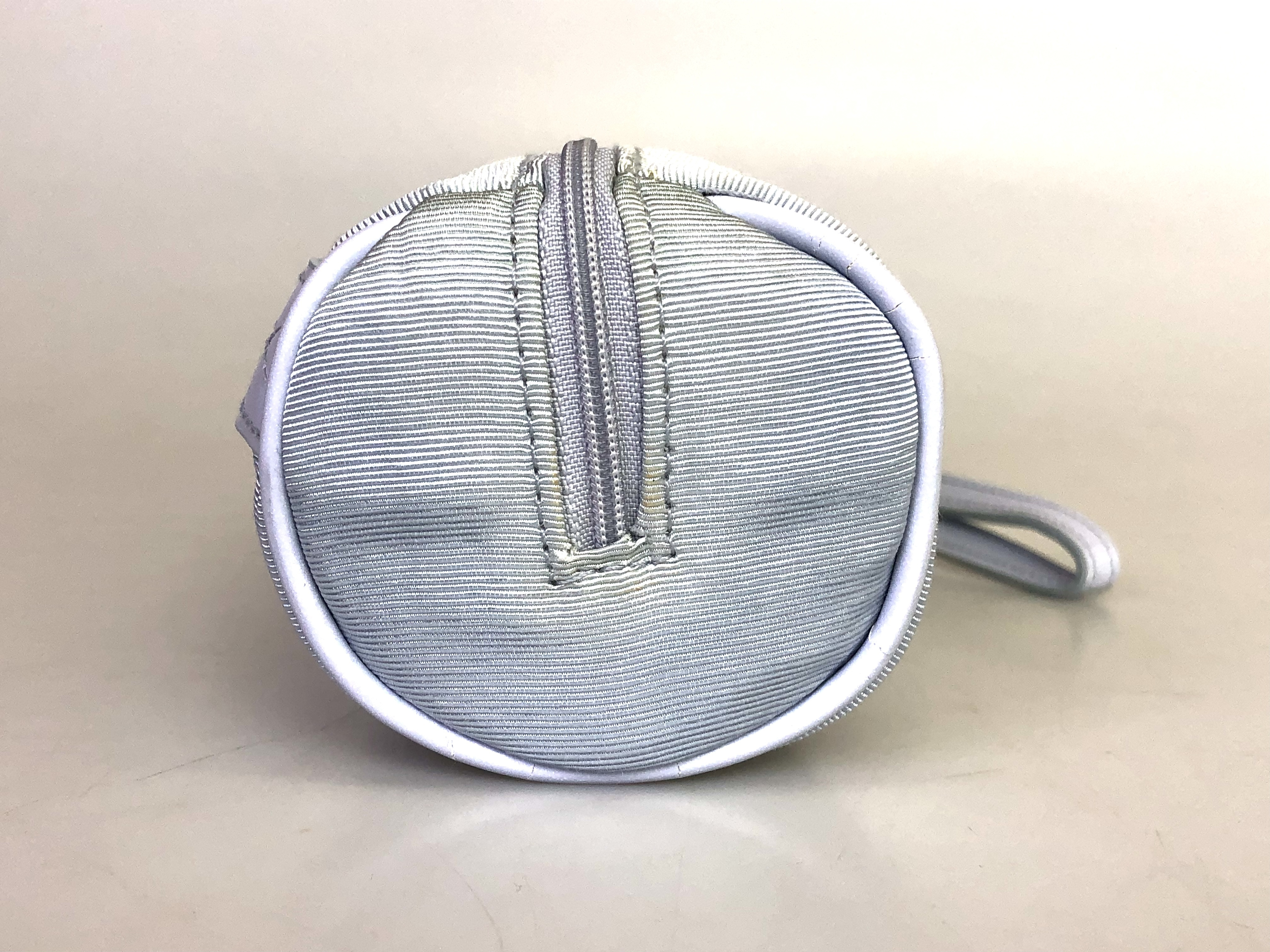 Dior Beauty Ribbed Textile Cylinder Cosmetic Pouch Wristlet