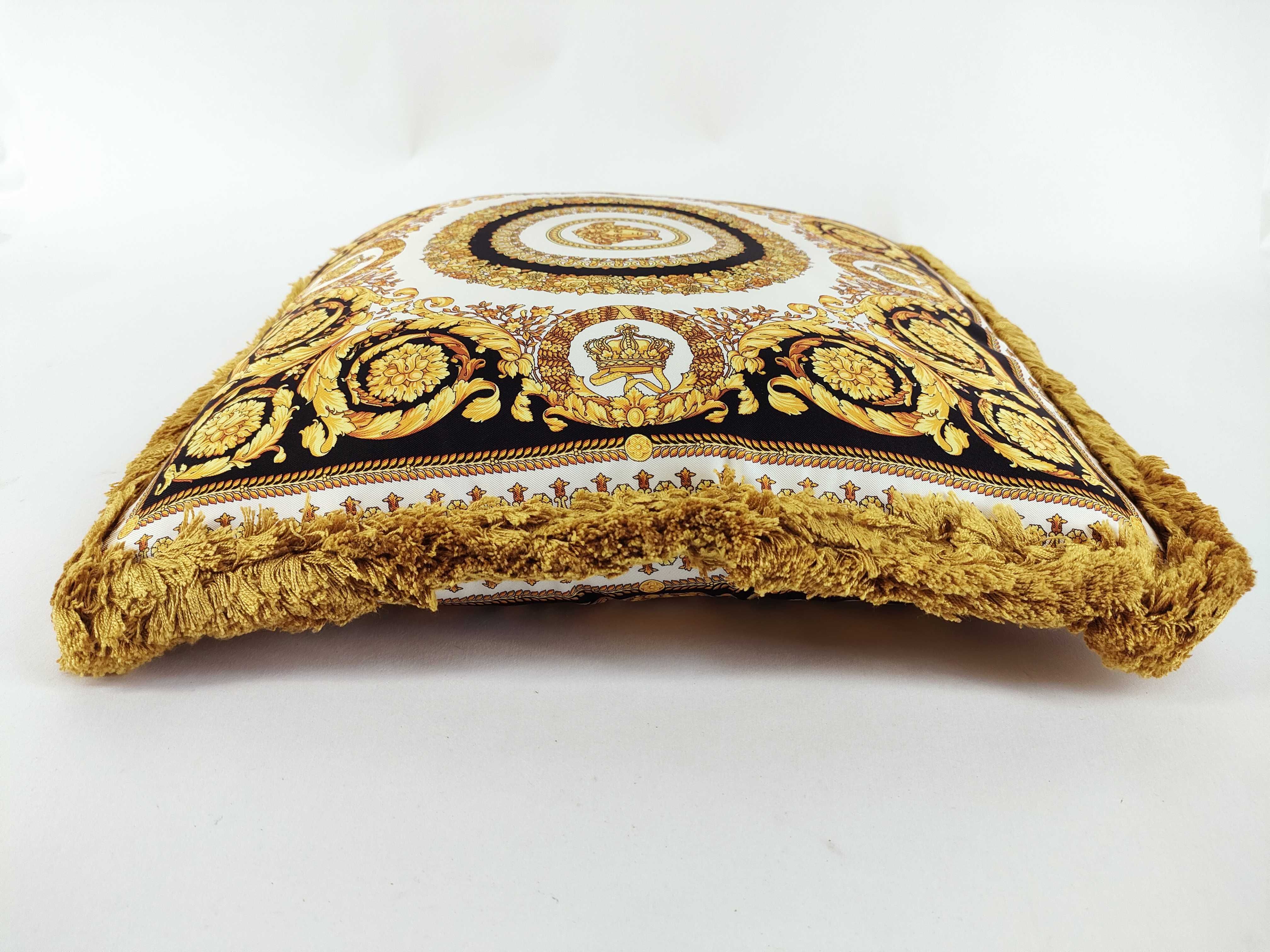 VERSACE Medusa Barocco Print Fringed Cushion