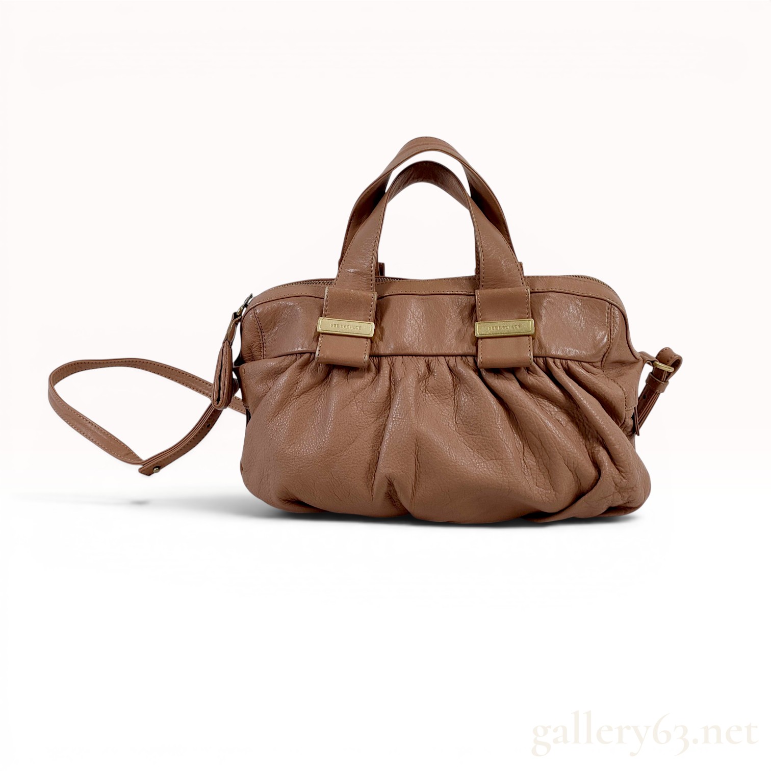 See By Chloe Tan Pebbled Leather Bow Satchel Bag