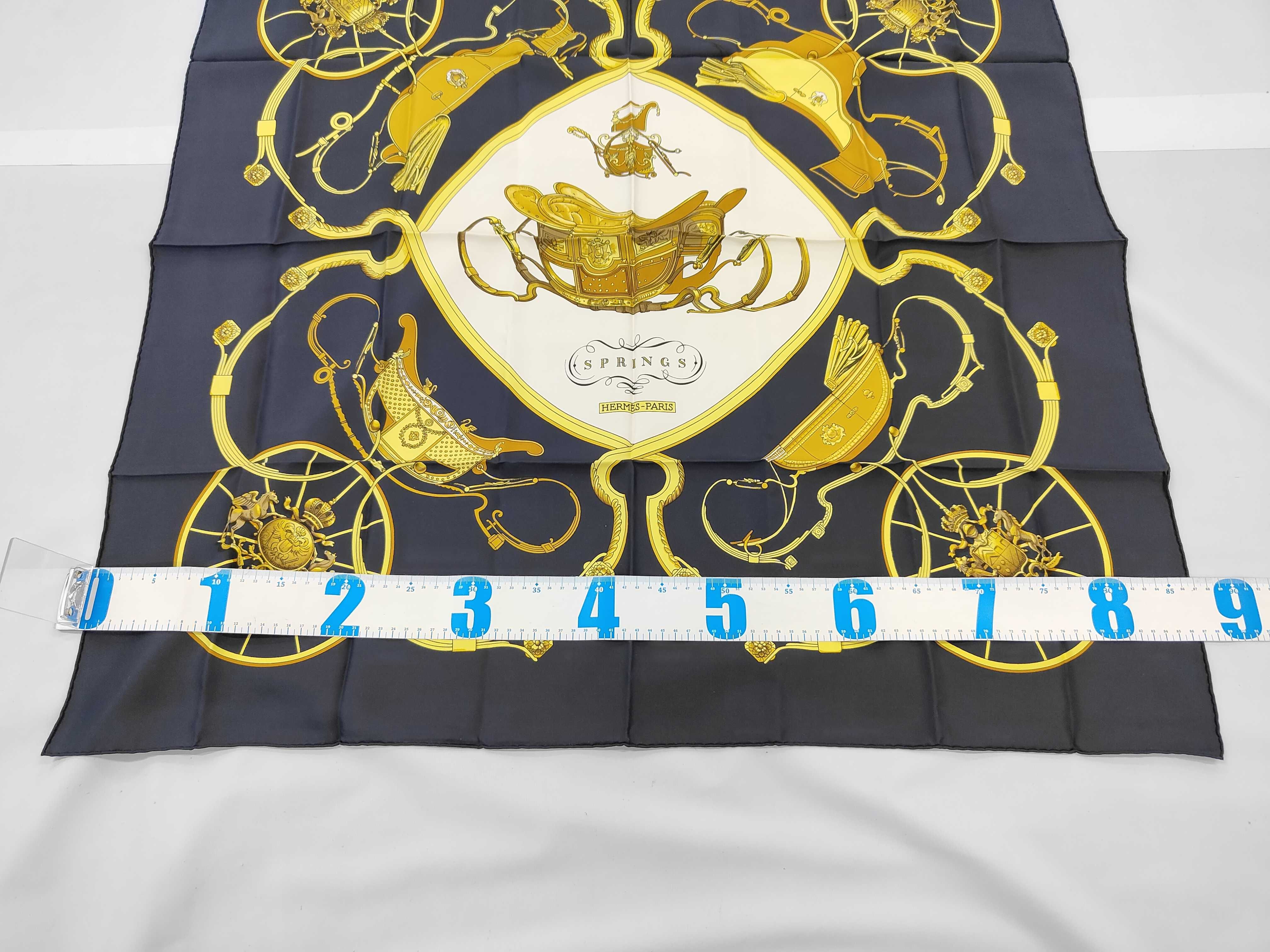 Hermes Springs Silk Carre 90 Scarf by Philippe Ledoux