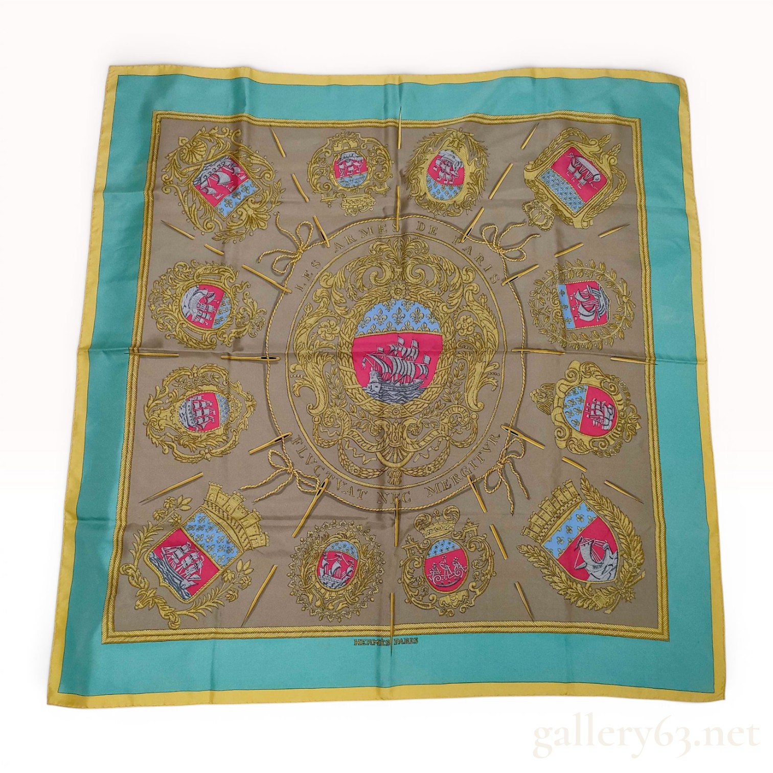 Hermes Les Armes de Paris Silk Scarf