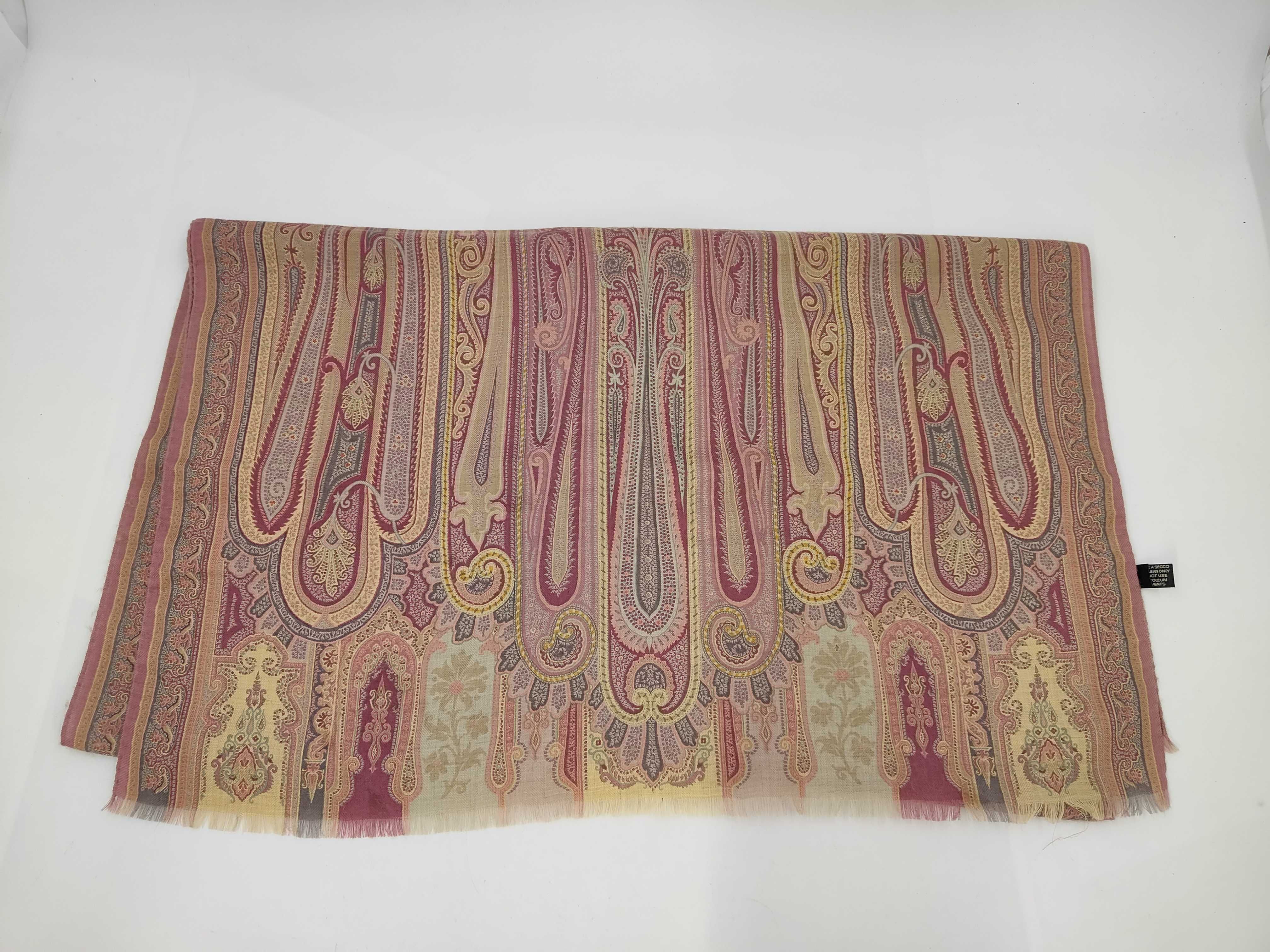 A Set of Two Etro Paisley Print Cashmere and Silk Scarves