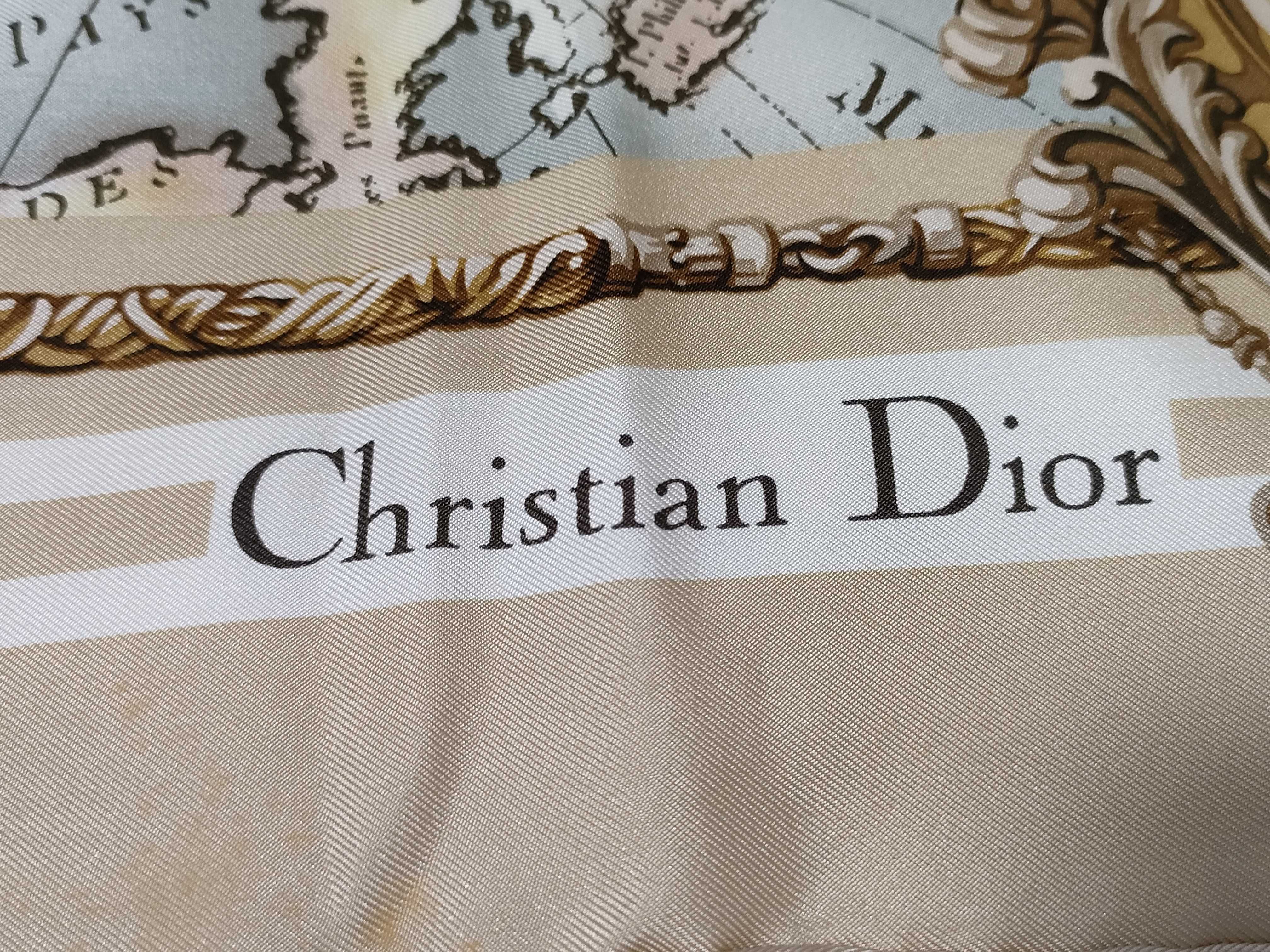 Christian Dior Nautical Maritime Theme Silk Scarf