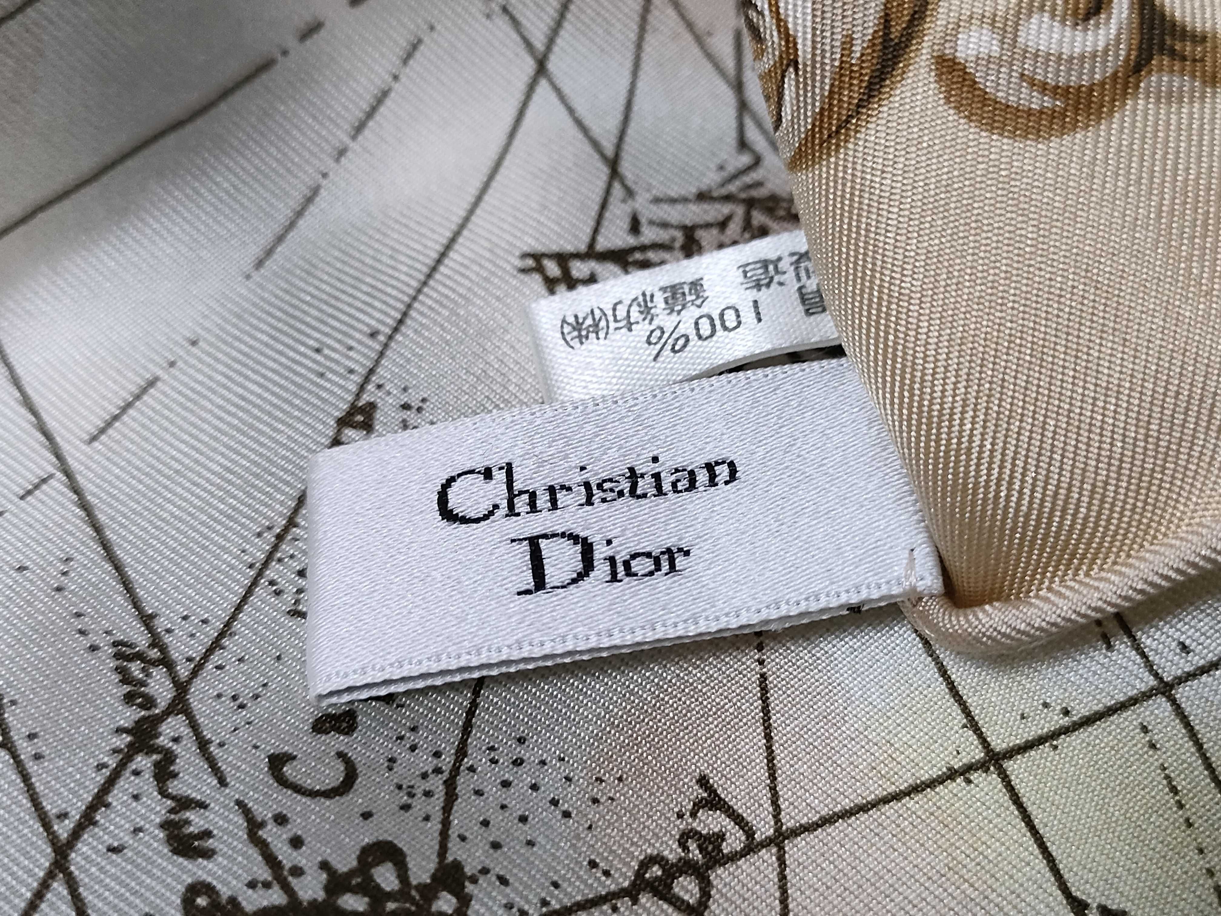 Christian Dior Nautical Maritime Theme Silk Scarf