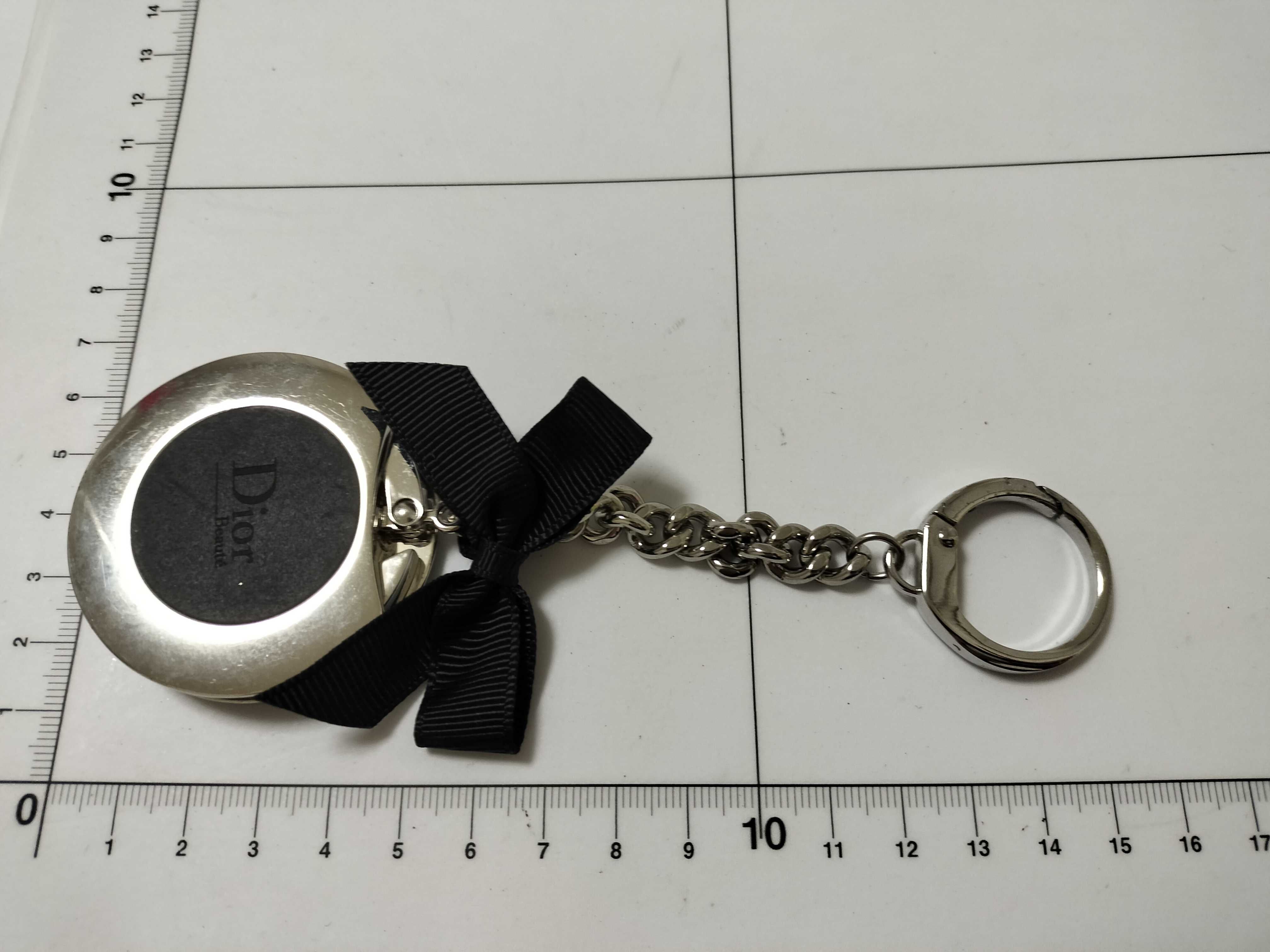 Dior Beaute Silver-Tone Folding Purse Hanger Keychain