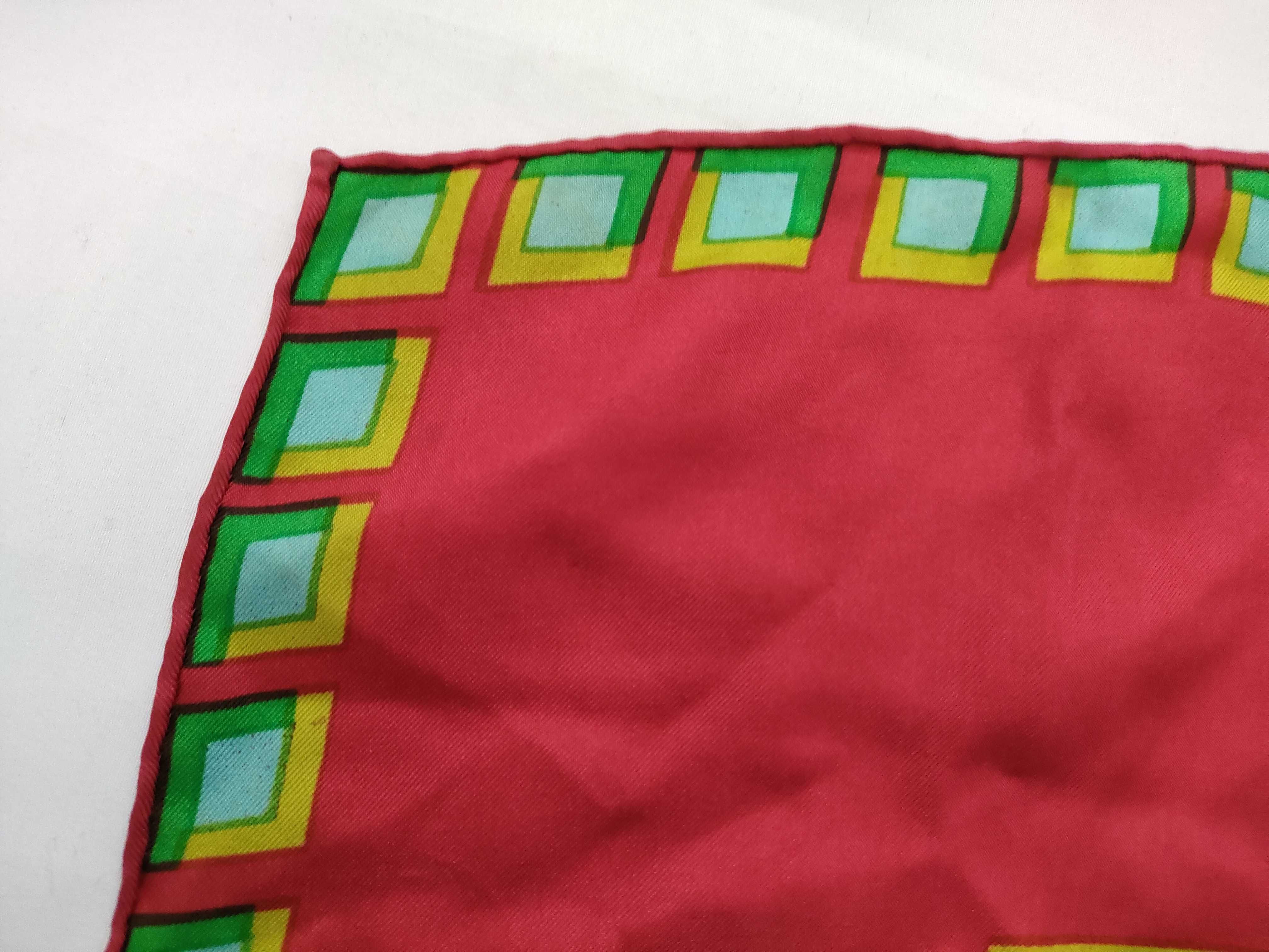 Christian Dior Vintage Silk Geometric Pattern Scarf