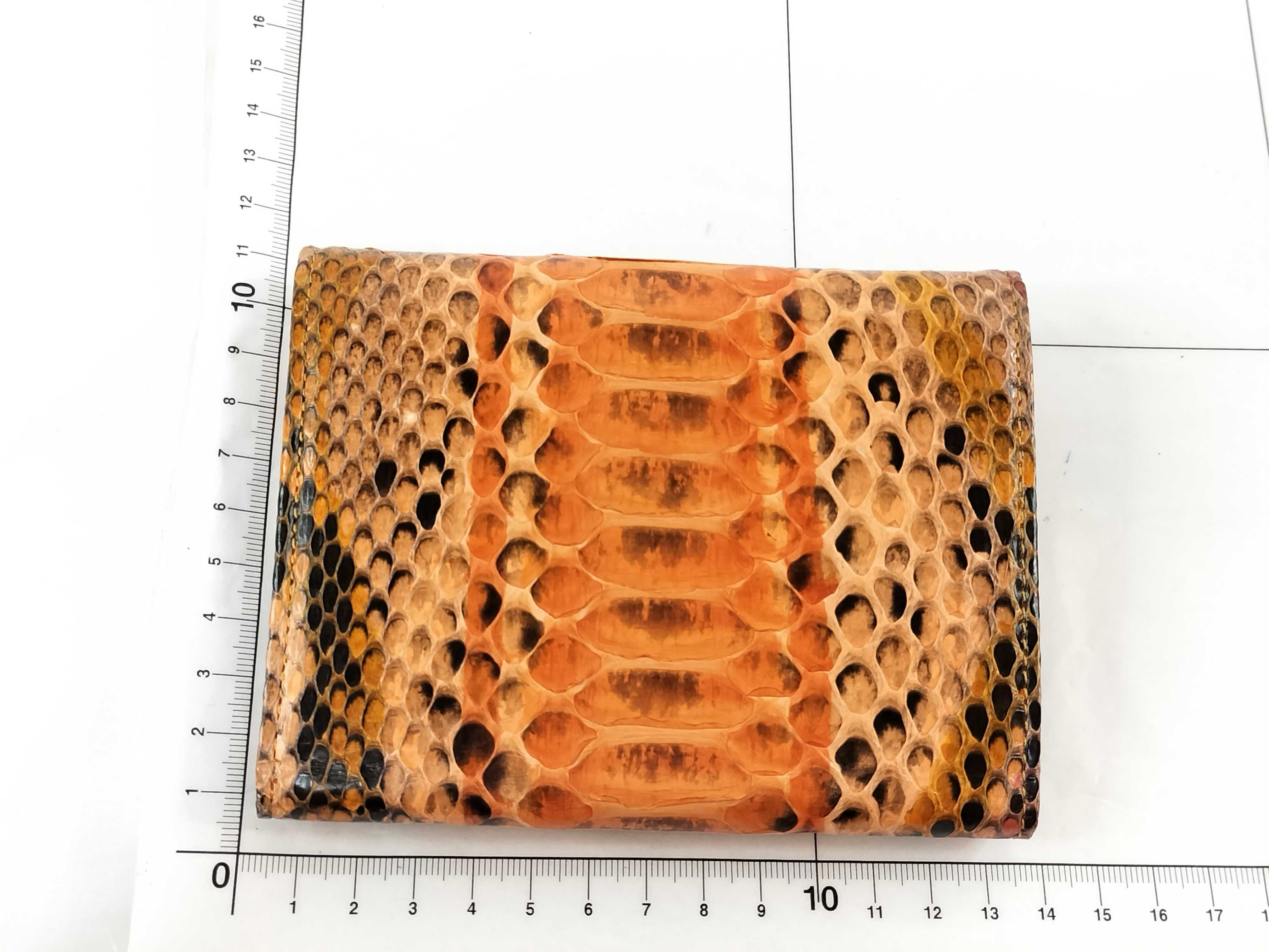 Fendi Python Skin Tri-Fold Wallet with FF Buckle