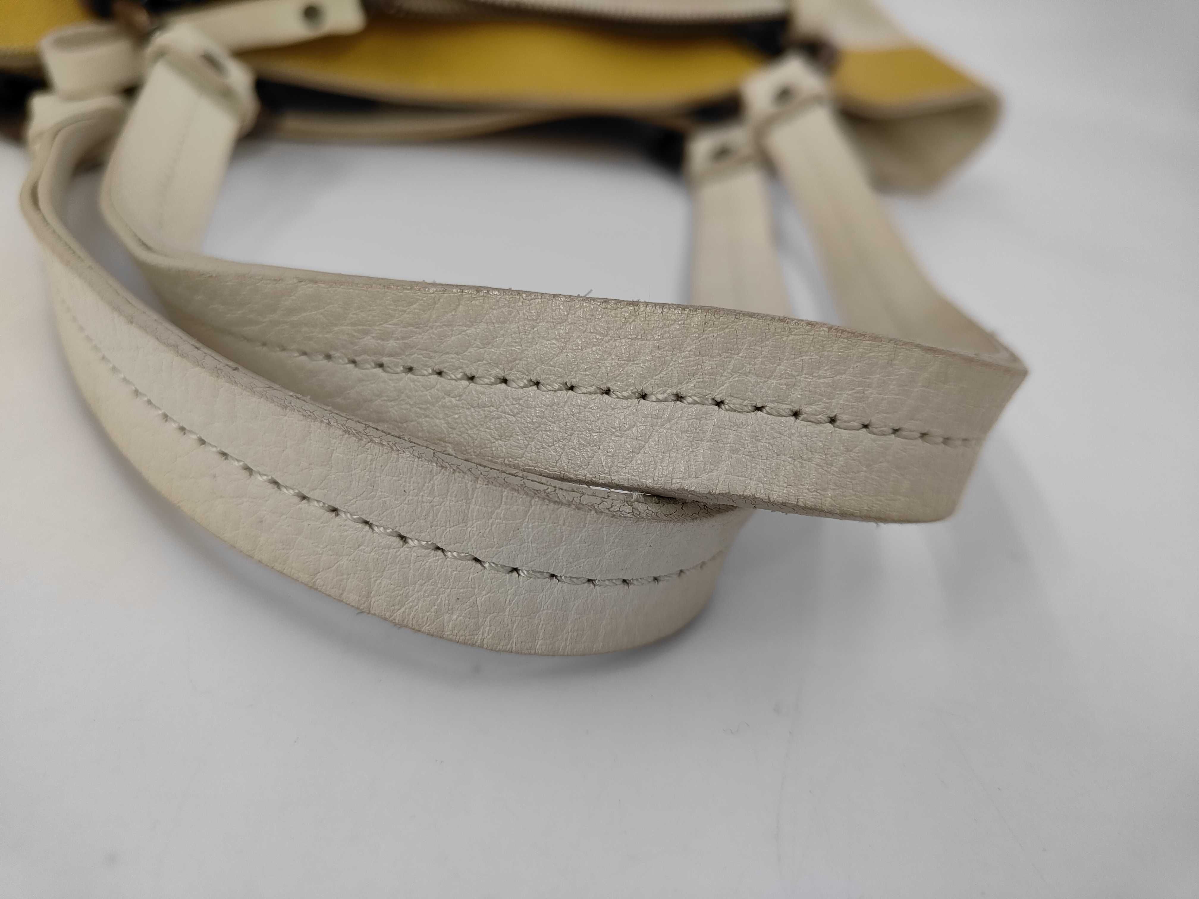 Burberry Blue Label Striped Canvas and Leather Tote Bag with Pouch