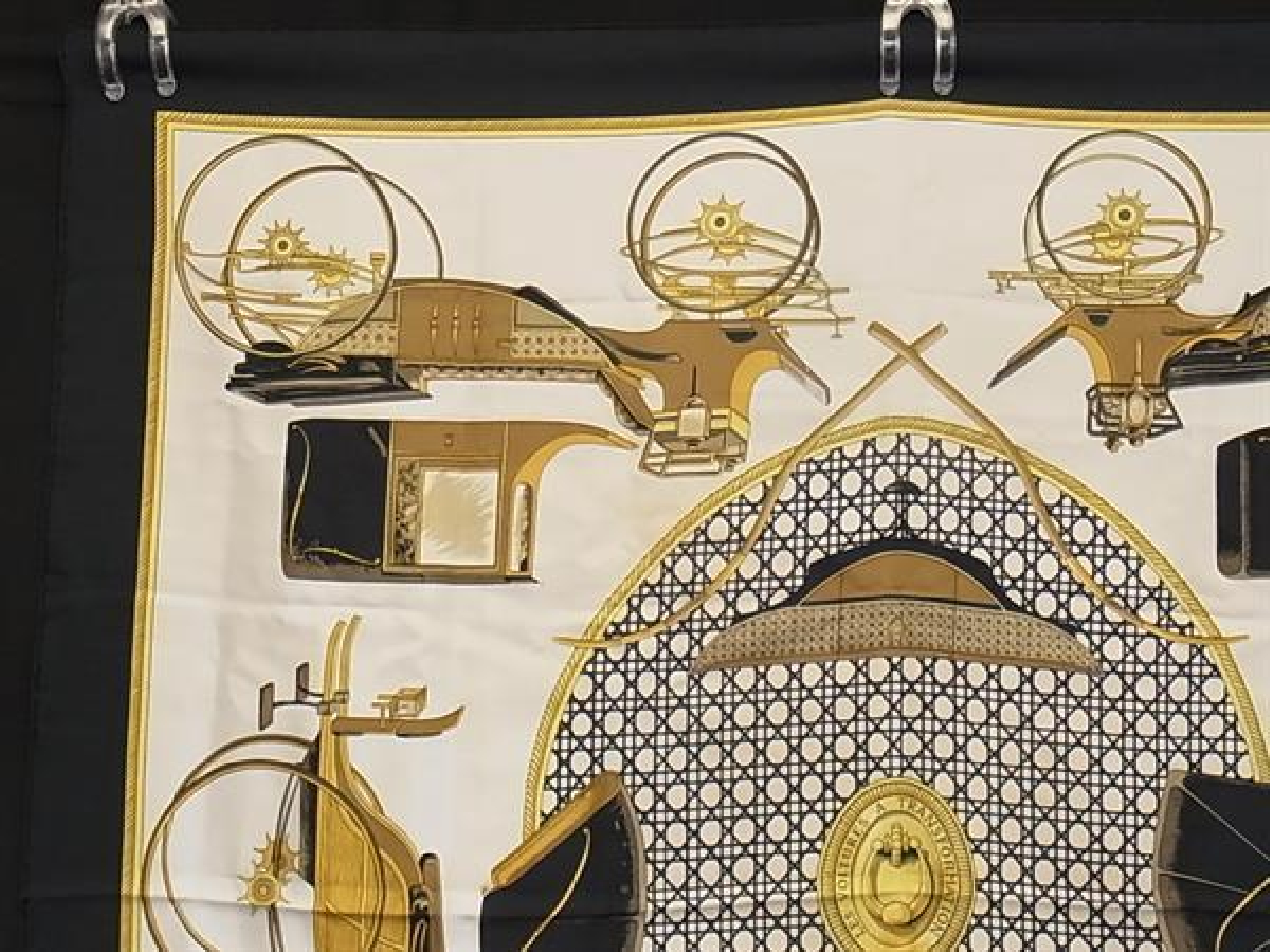 Hermes Les Voitures a Transformation Silk Scarf