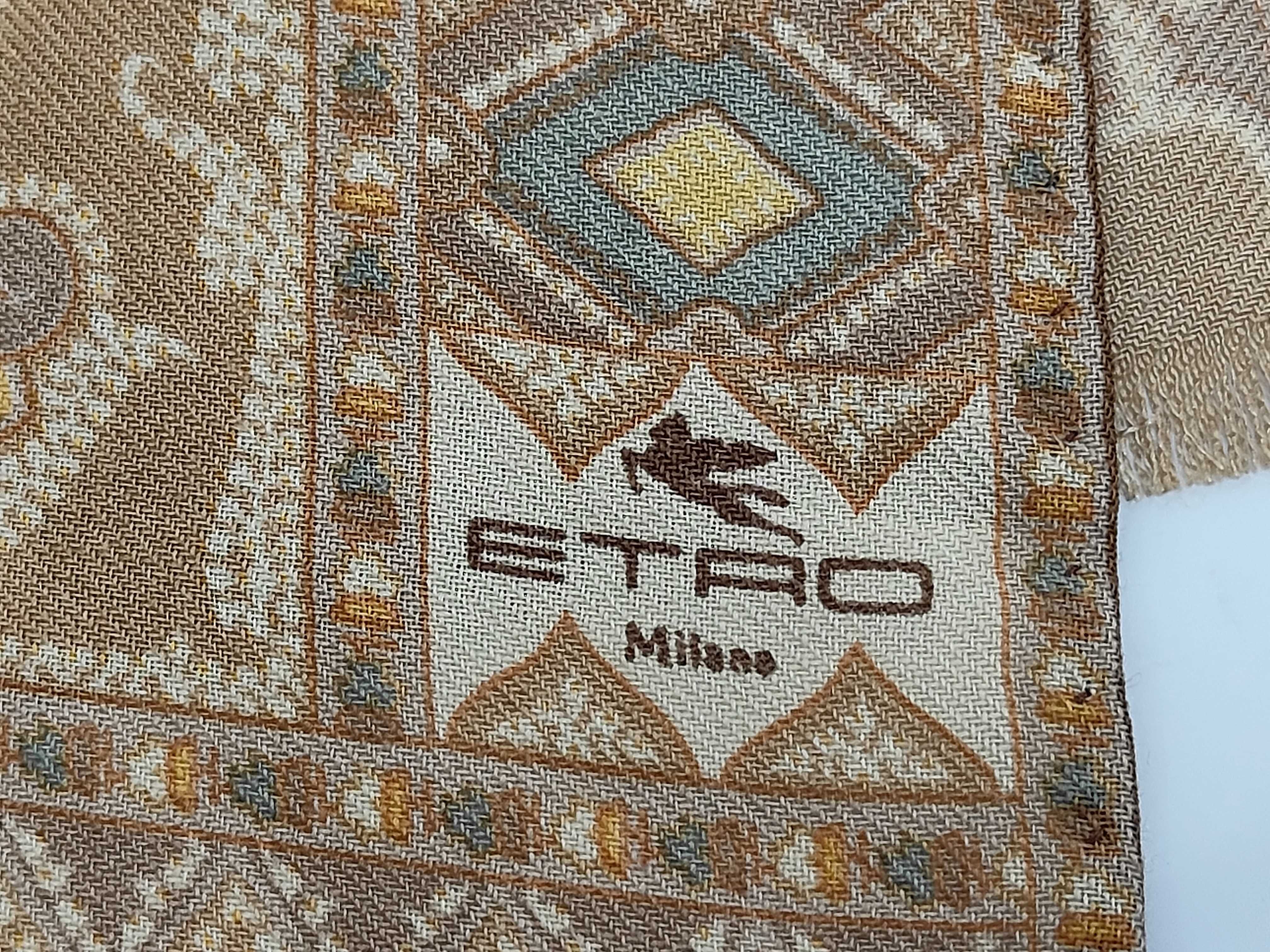 Etro Milano Wool and Silk Paisley Scarf