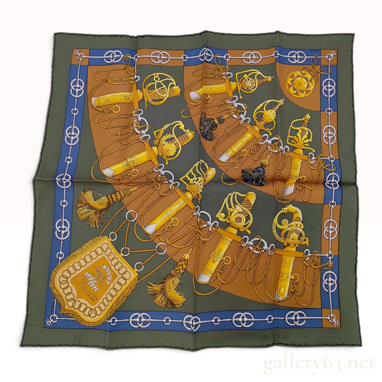 Hermes Cliquetis Silk Pocket Square Scarf
