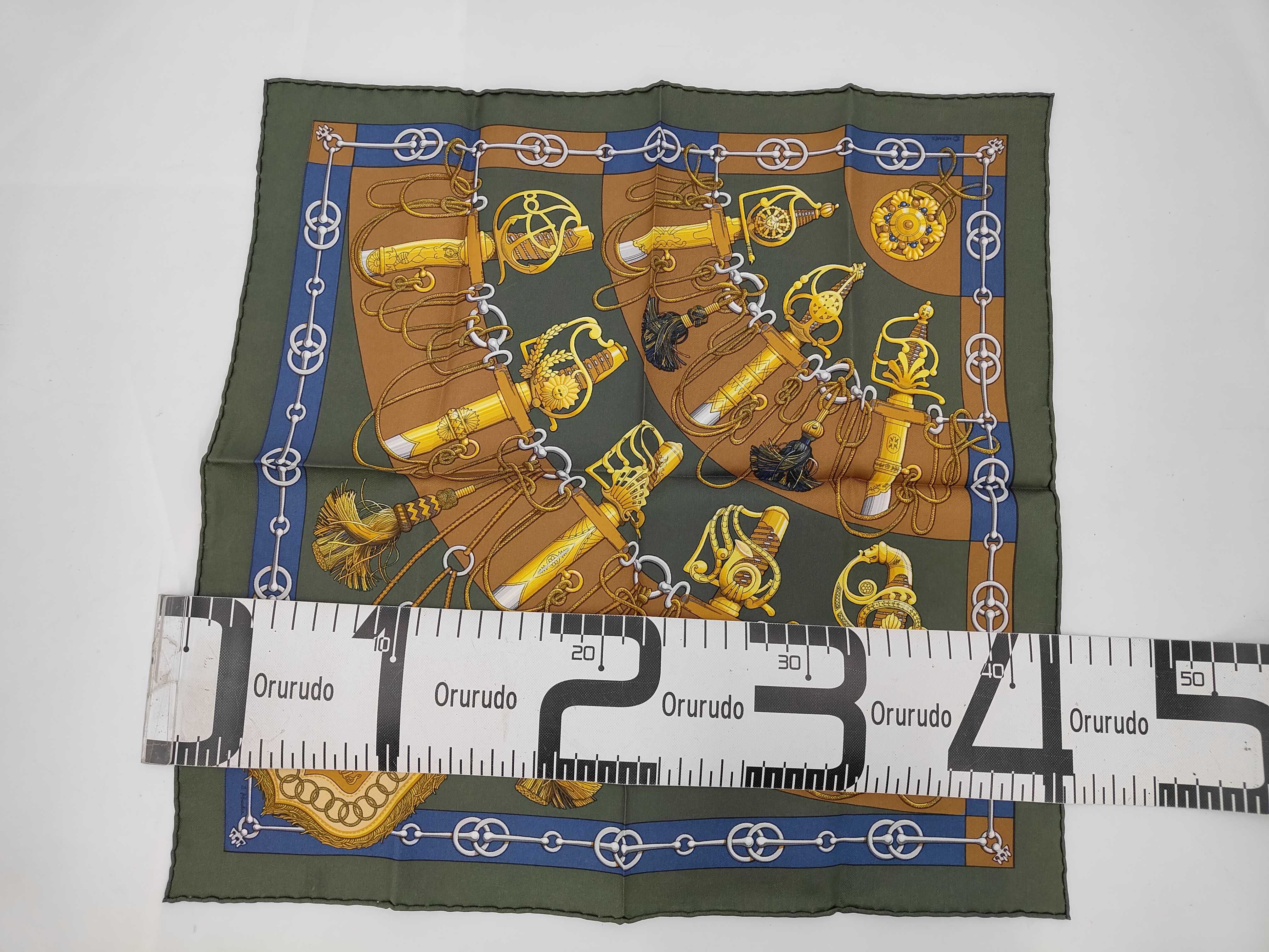 Hermes Cliquetis Silk Pocket Square Scarf