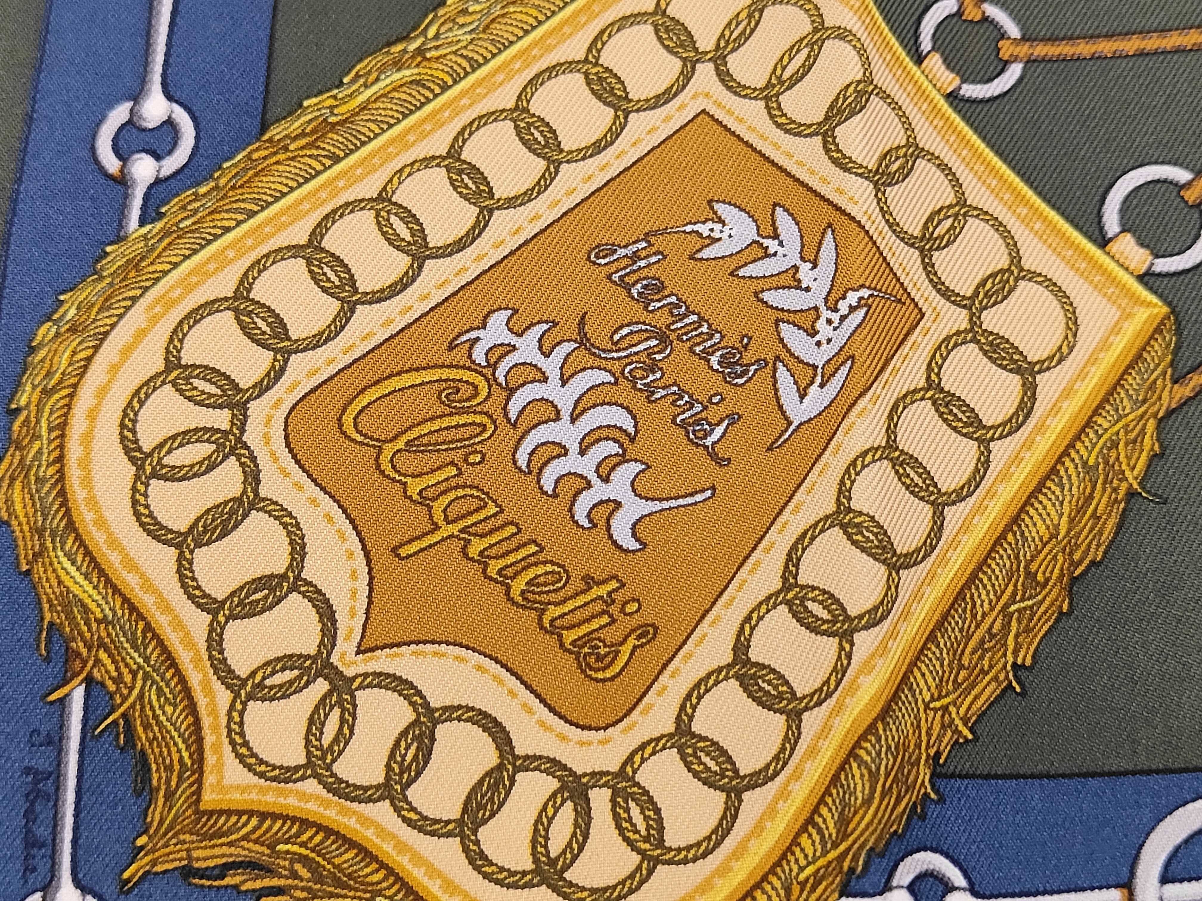 Hermes Cliquetis Silk Pocket Square Scarf