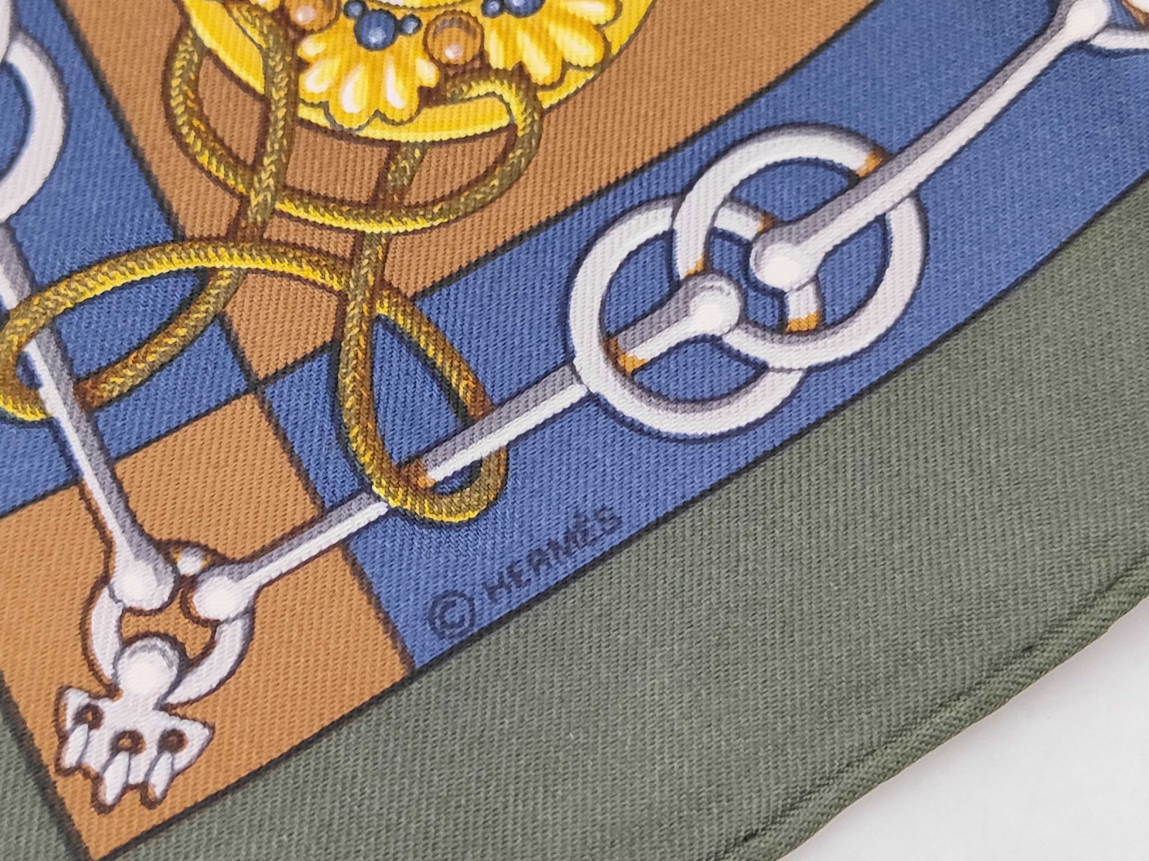 Hermes Cliquetis Silk Pocket Square Scarf