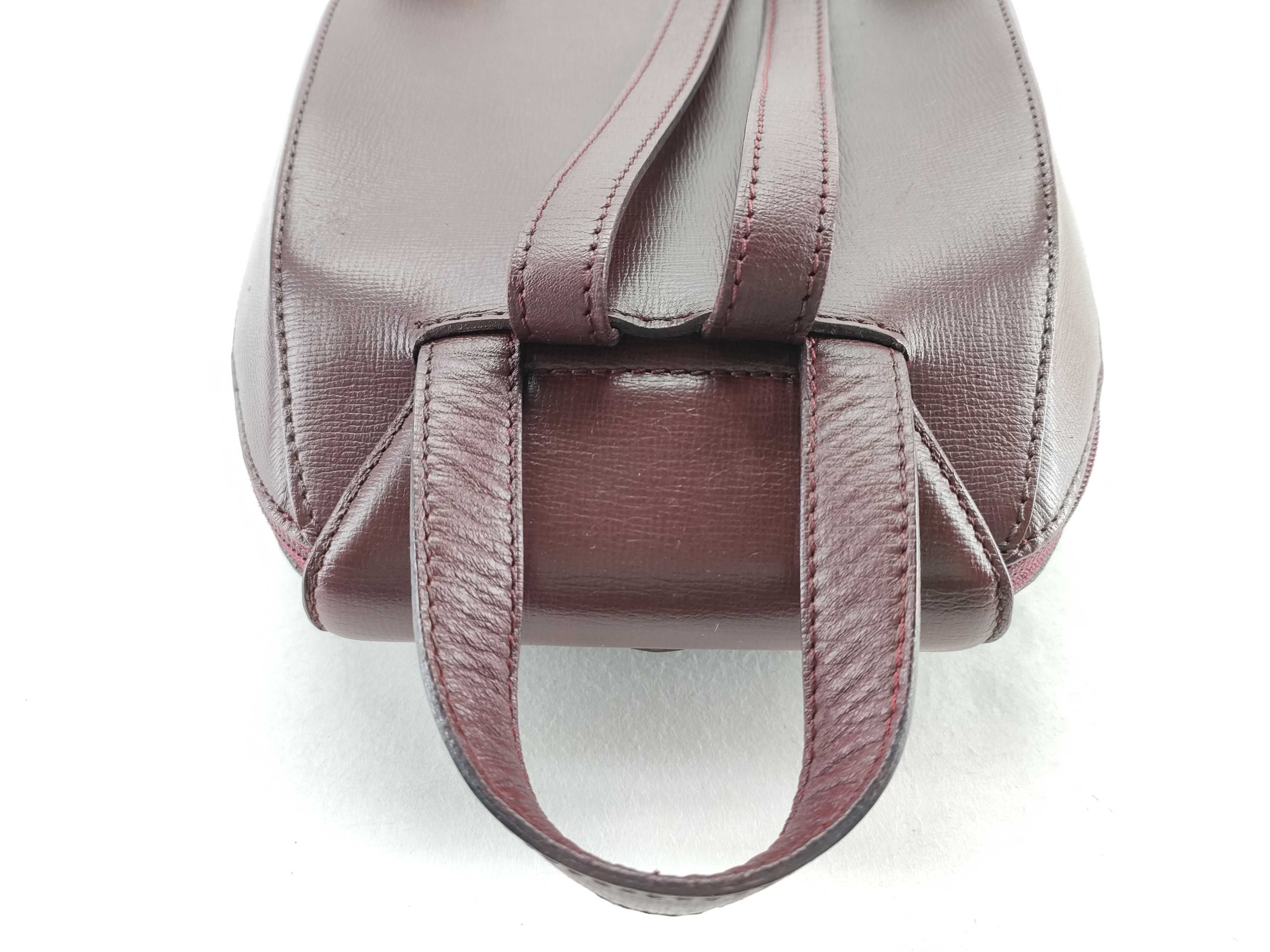 Must de Cartier Burgundy Grained Leather Vintage Backpack