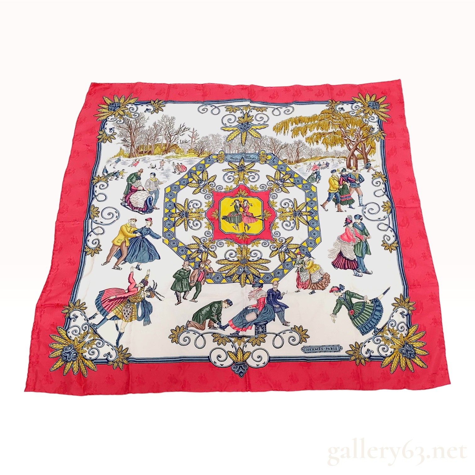 Hermes Joies d'Hiver Silk Jacquard Scarf