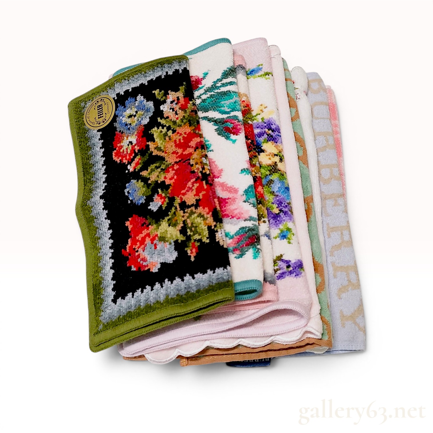 A Collection of Designer Pocket Squares and 45cm Scarves Including Burberry, Vivienne Westwood