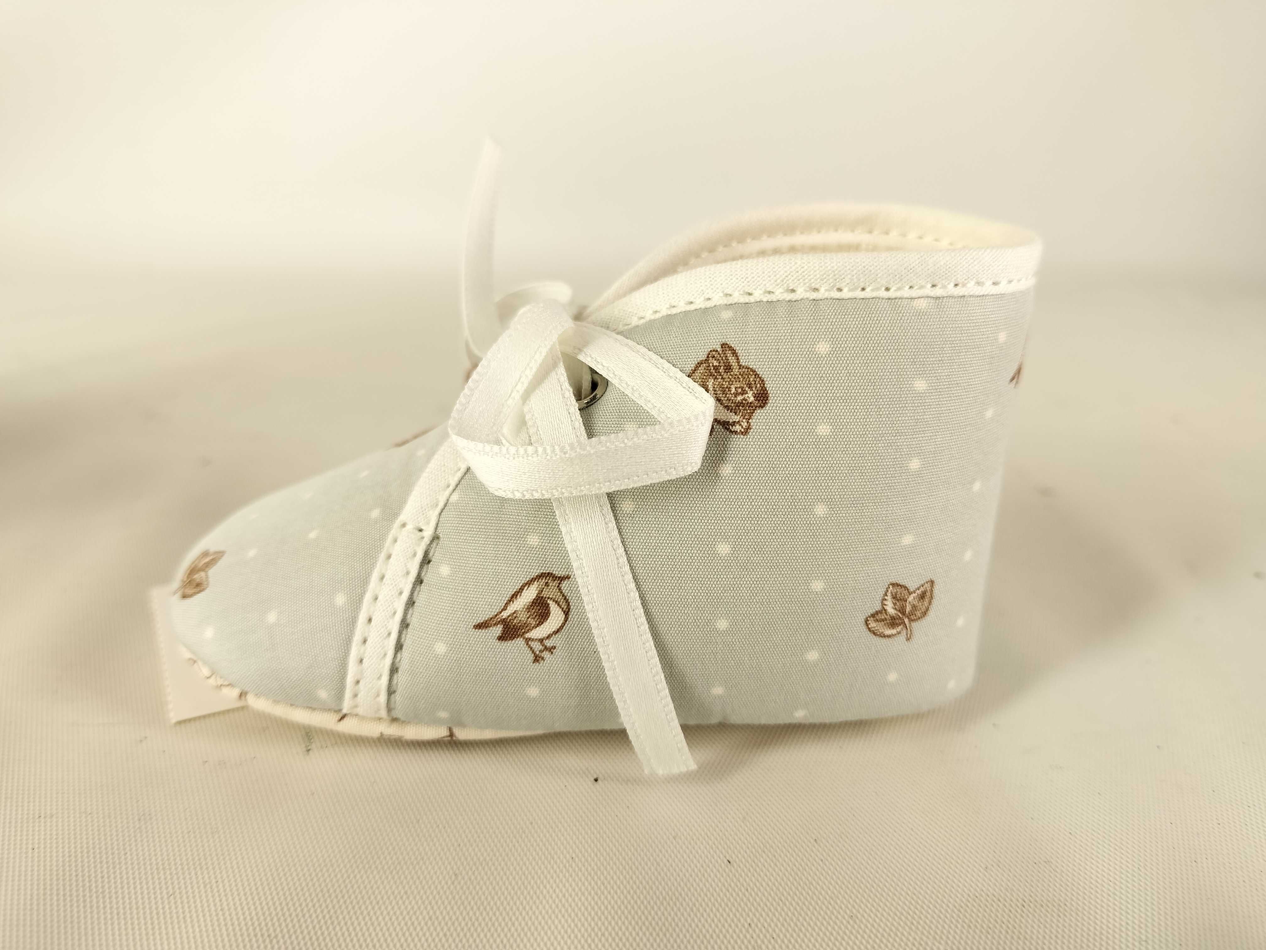 Hermes Animaux de la Foret Soft Sole Baby Booties Size 18