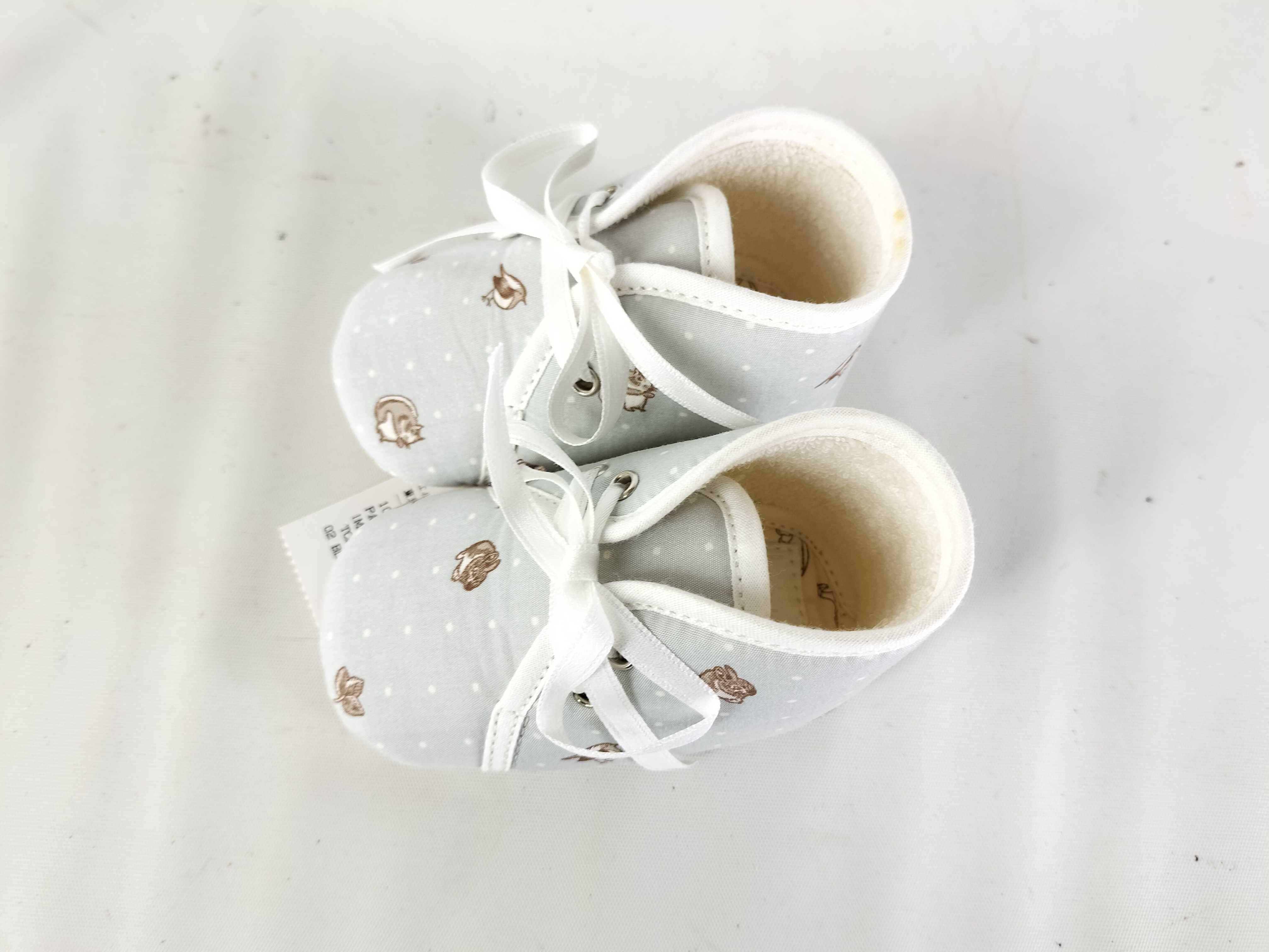 Hermes Animaux de la Foret Soft Sole Baby Booties Size 18