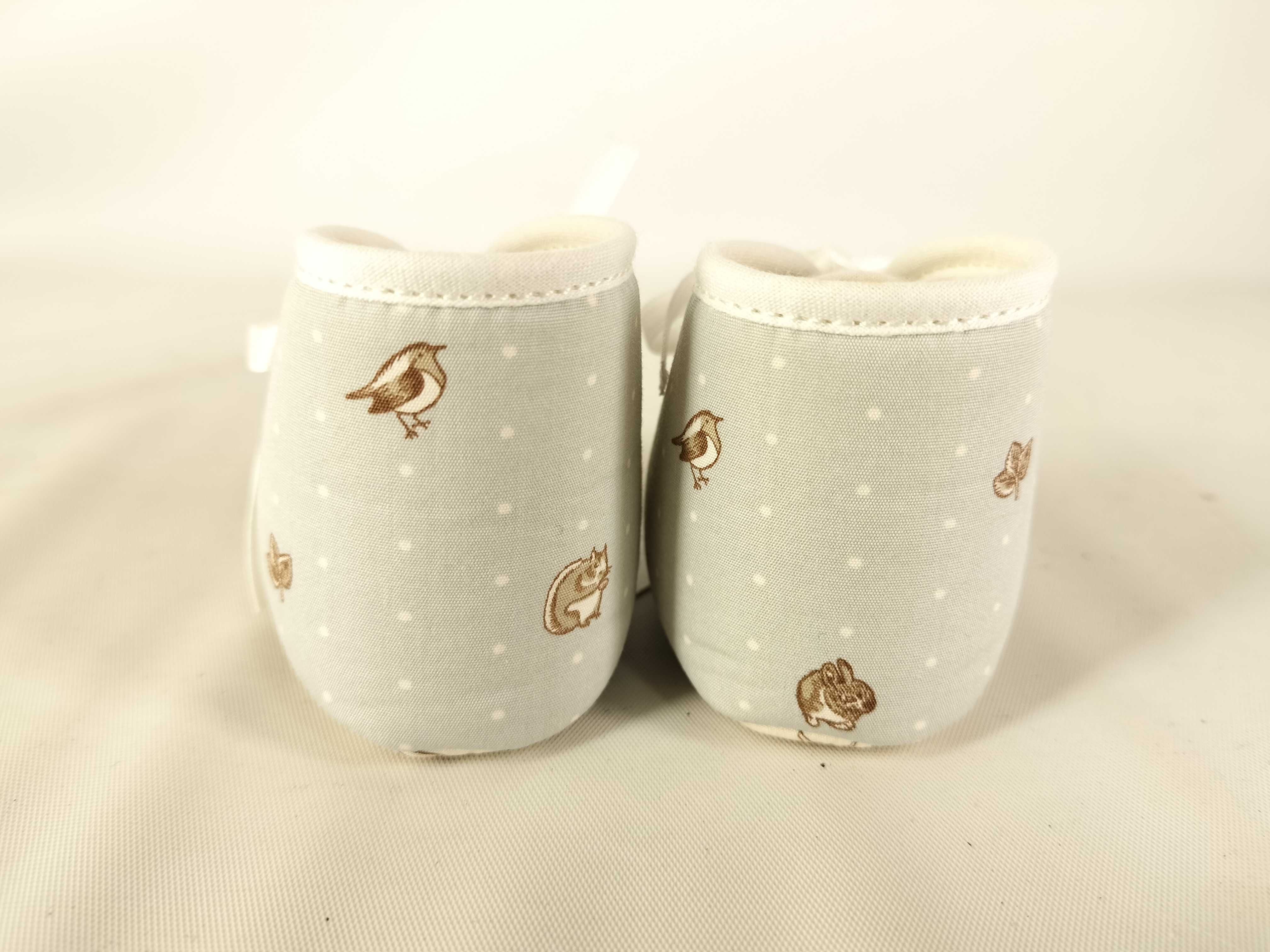 Hermes Animaux de la Foret Soft Sole Baby Booties Size 18