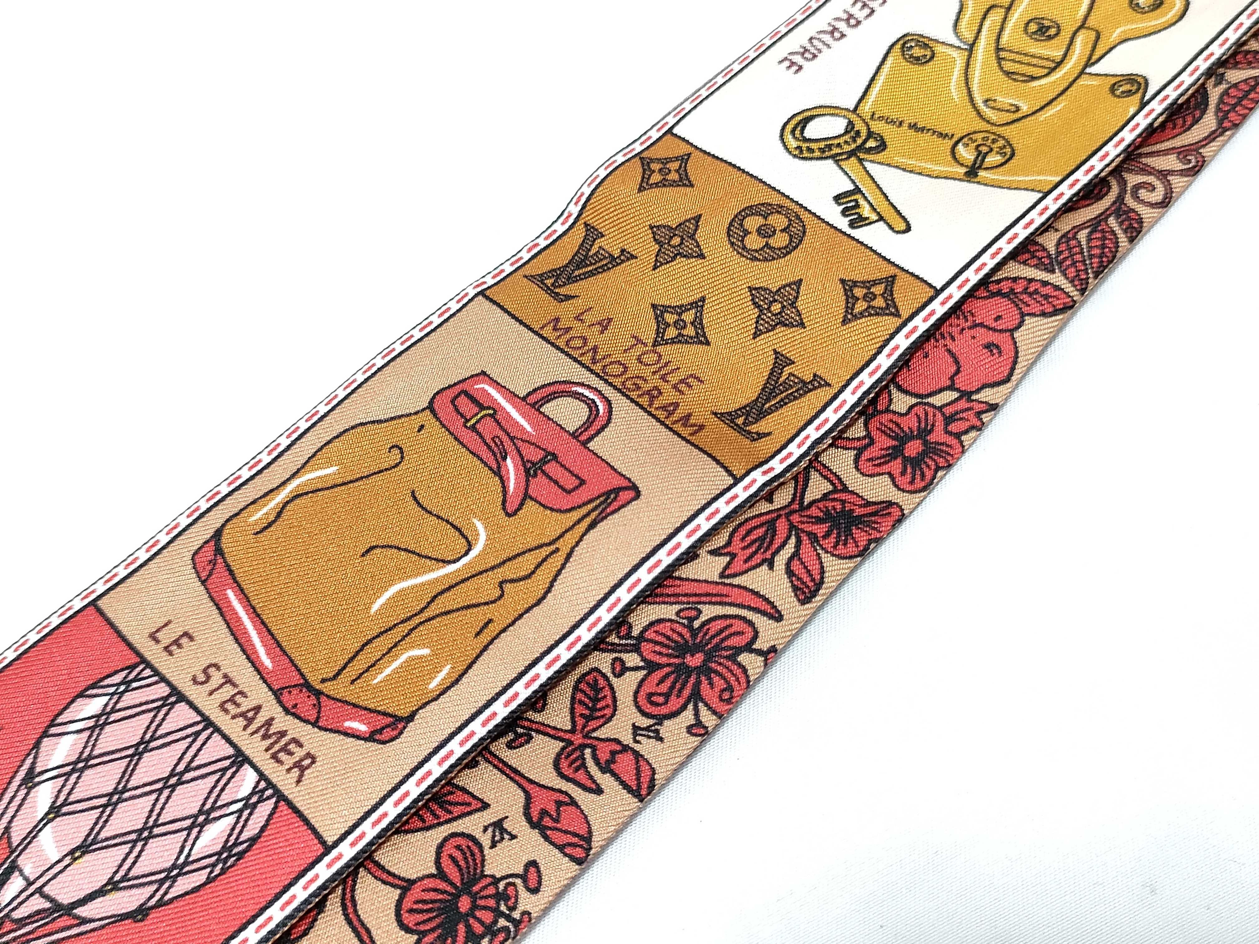 Louis Vuitton Heritage Trunks and Bags Silk Bandeau Scarf with Box