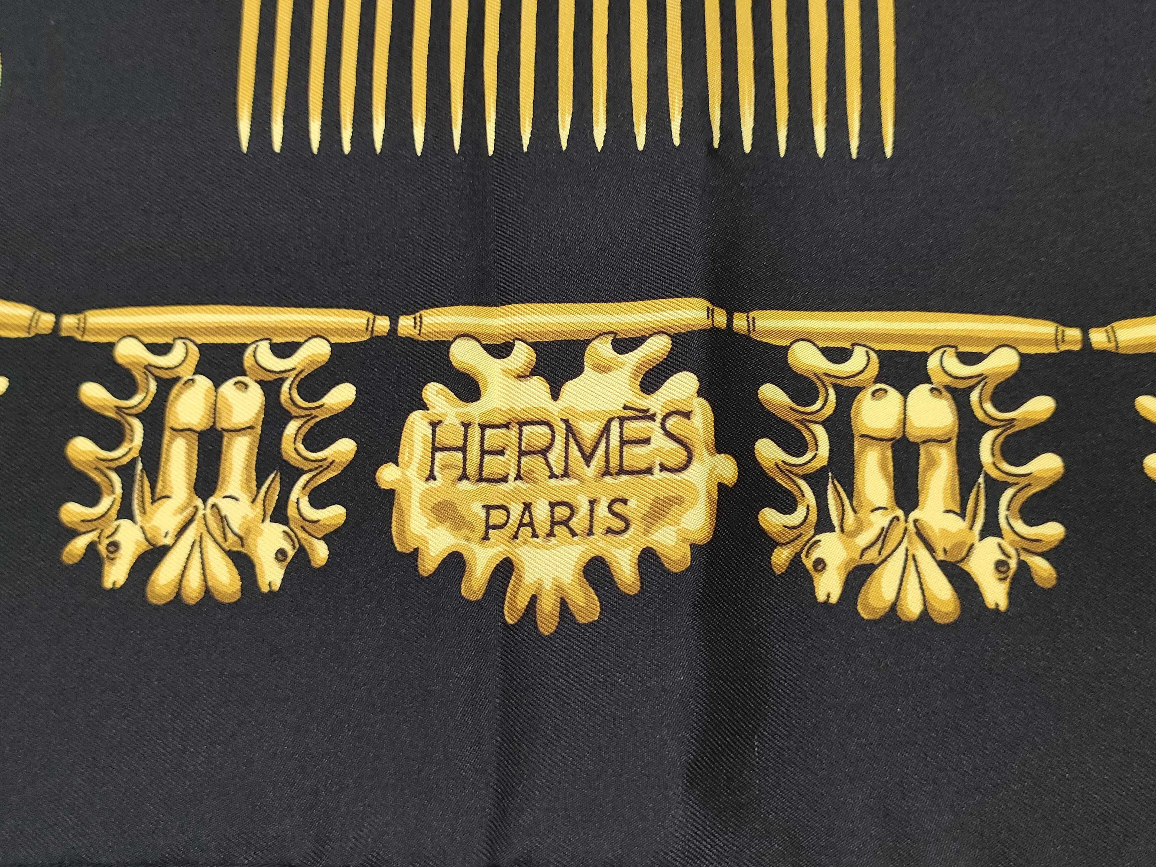 Hermes Les Cavaliers d'Or Silk Scarf