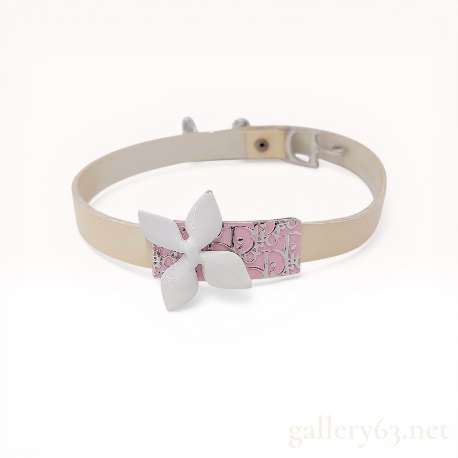 Christian Dior Pink Trotter Girly Flower Choker Necklace