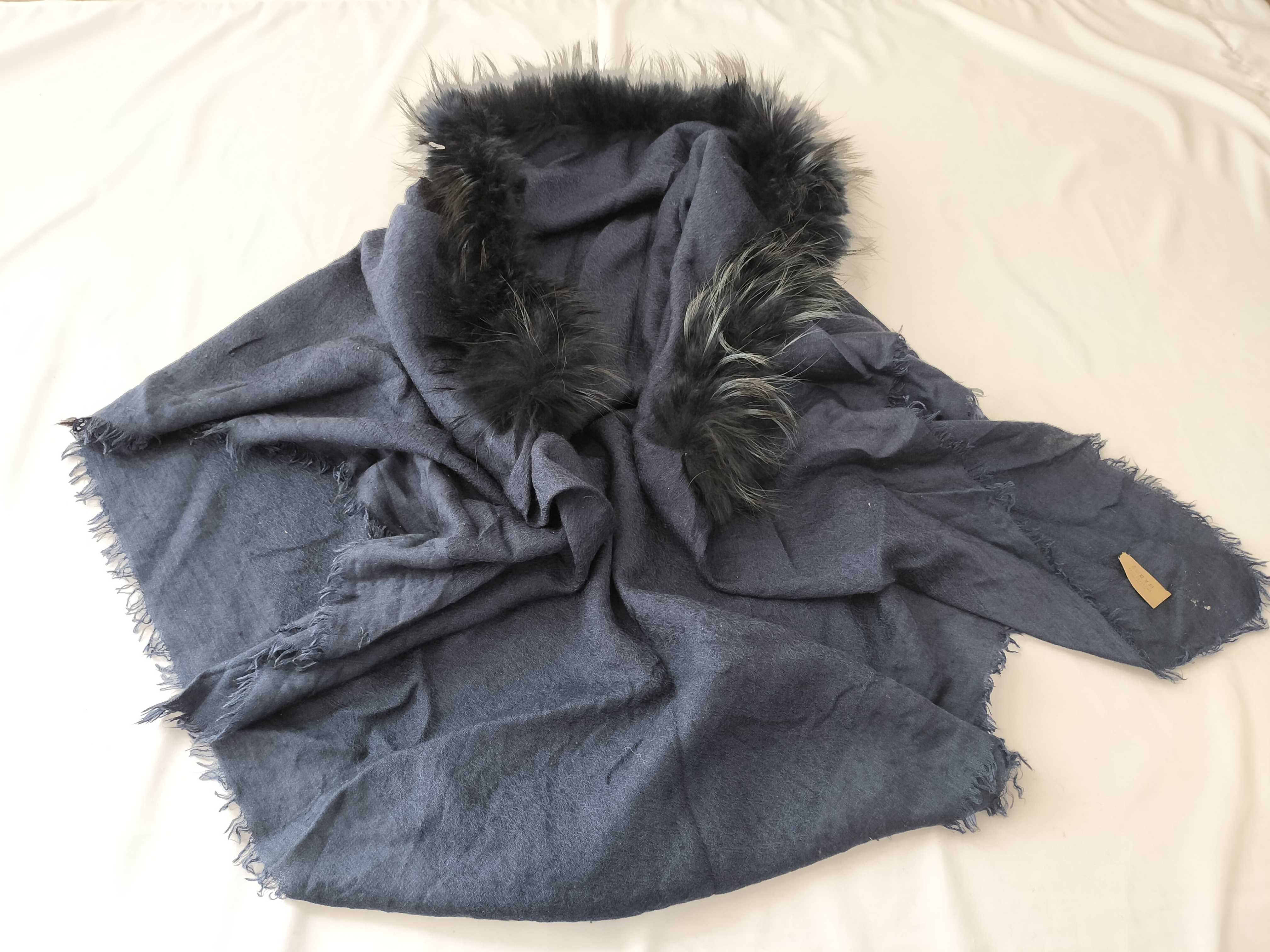 A Group of Four Designer Silk and Wool Scarves and Wraps