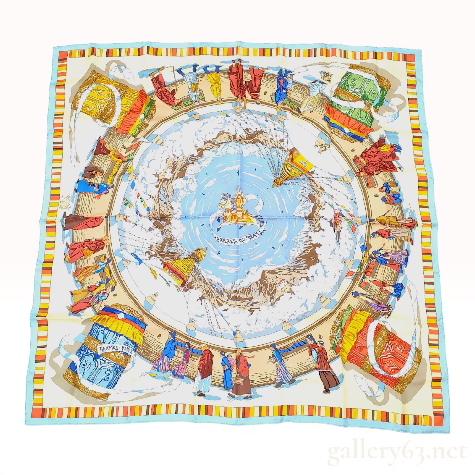 Hermes Silk Scarf Prieres au Vent by Dimitri Rybaltchenko
