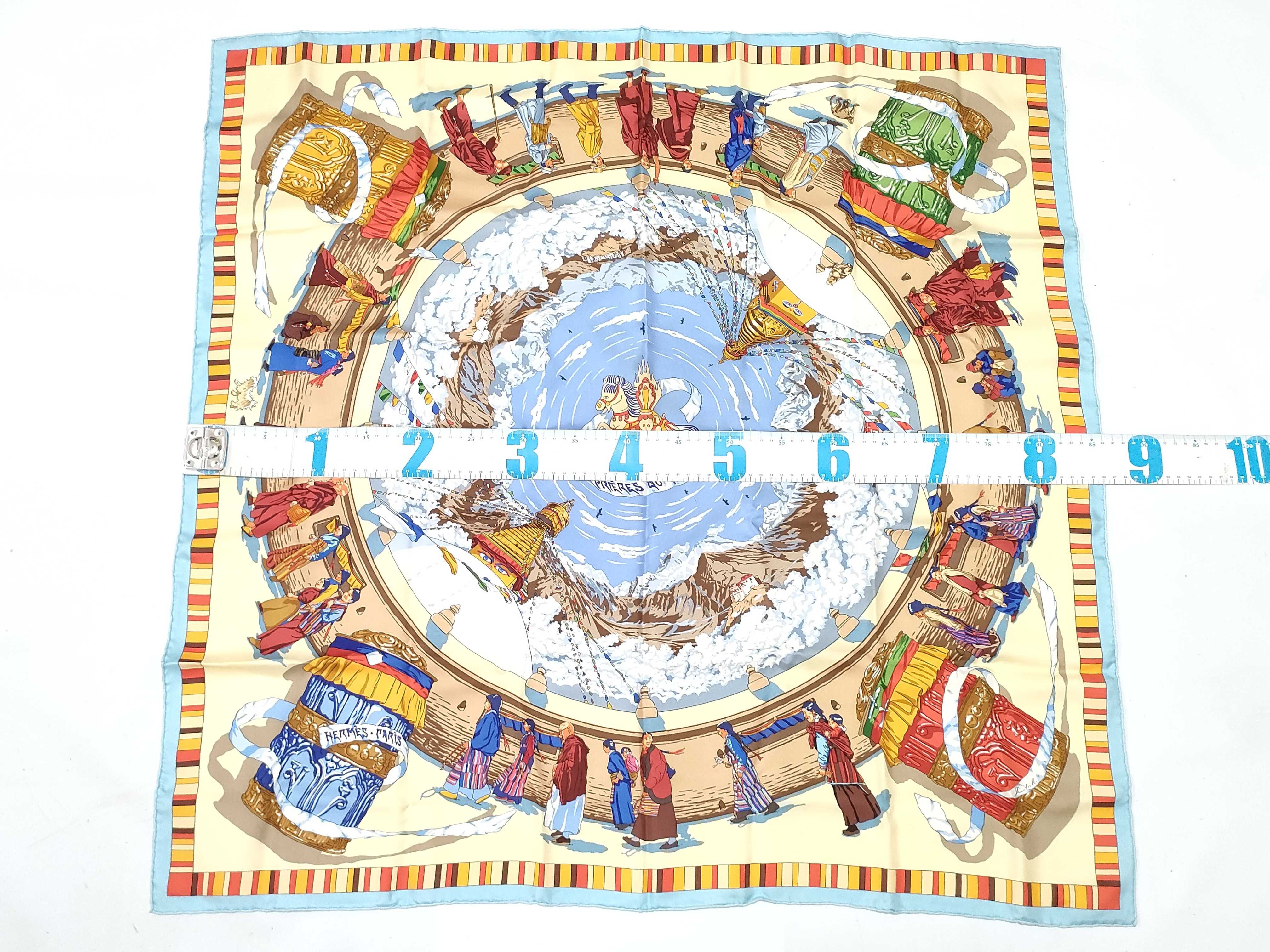 Hermes Silk Scarf Prieres au Vent by Dimitri Rybaltchenko