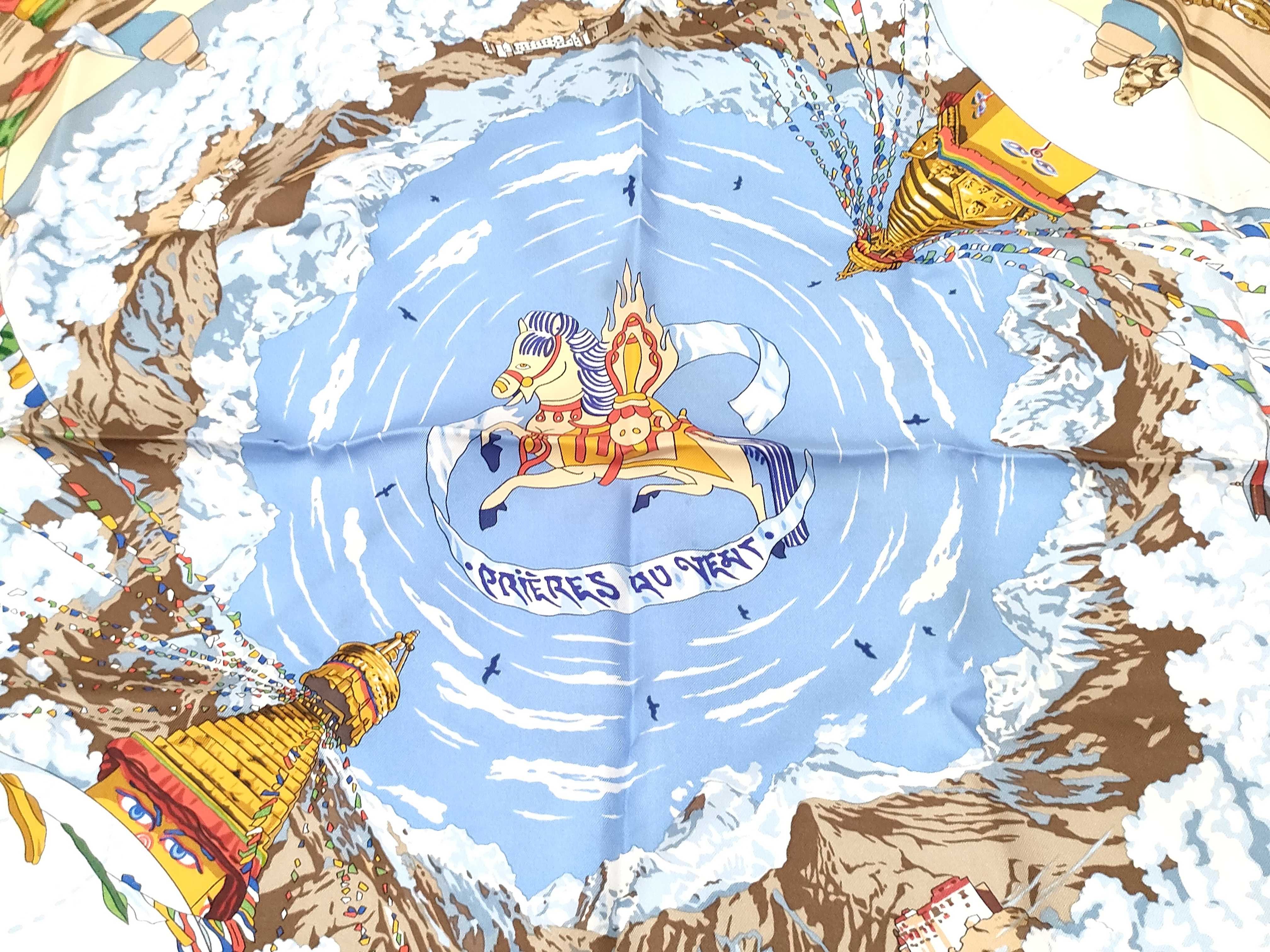 Hermes Silk Scarf Prieres au Vent by Dimitri Rybaltchenko