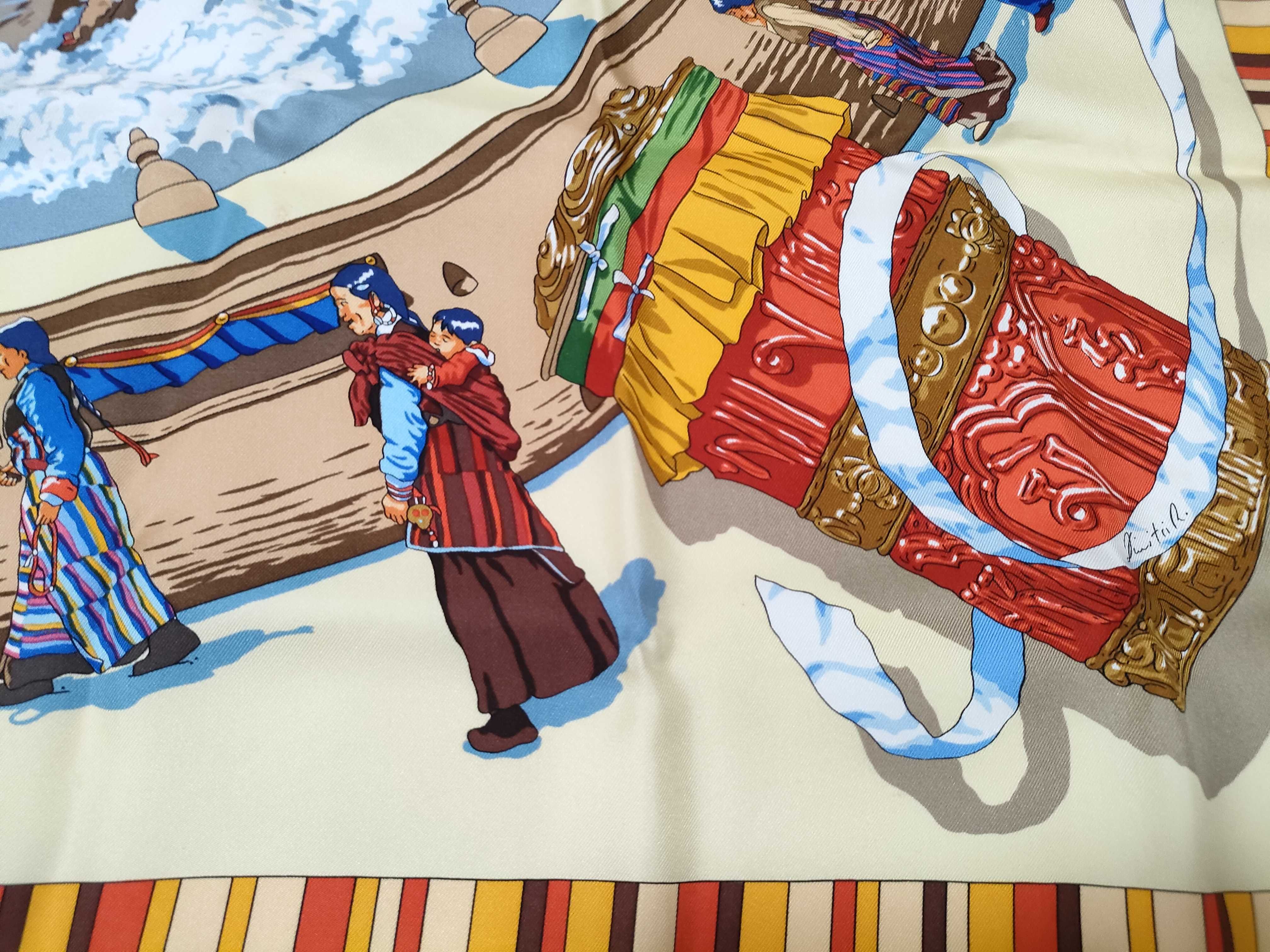 Hermes Silk Scarf Prieres au Vent by Dimitri Rybaltchenko