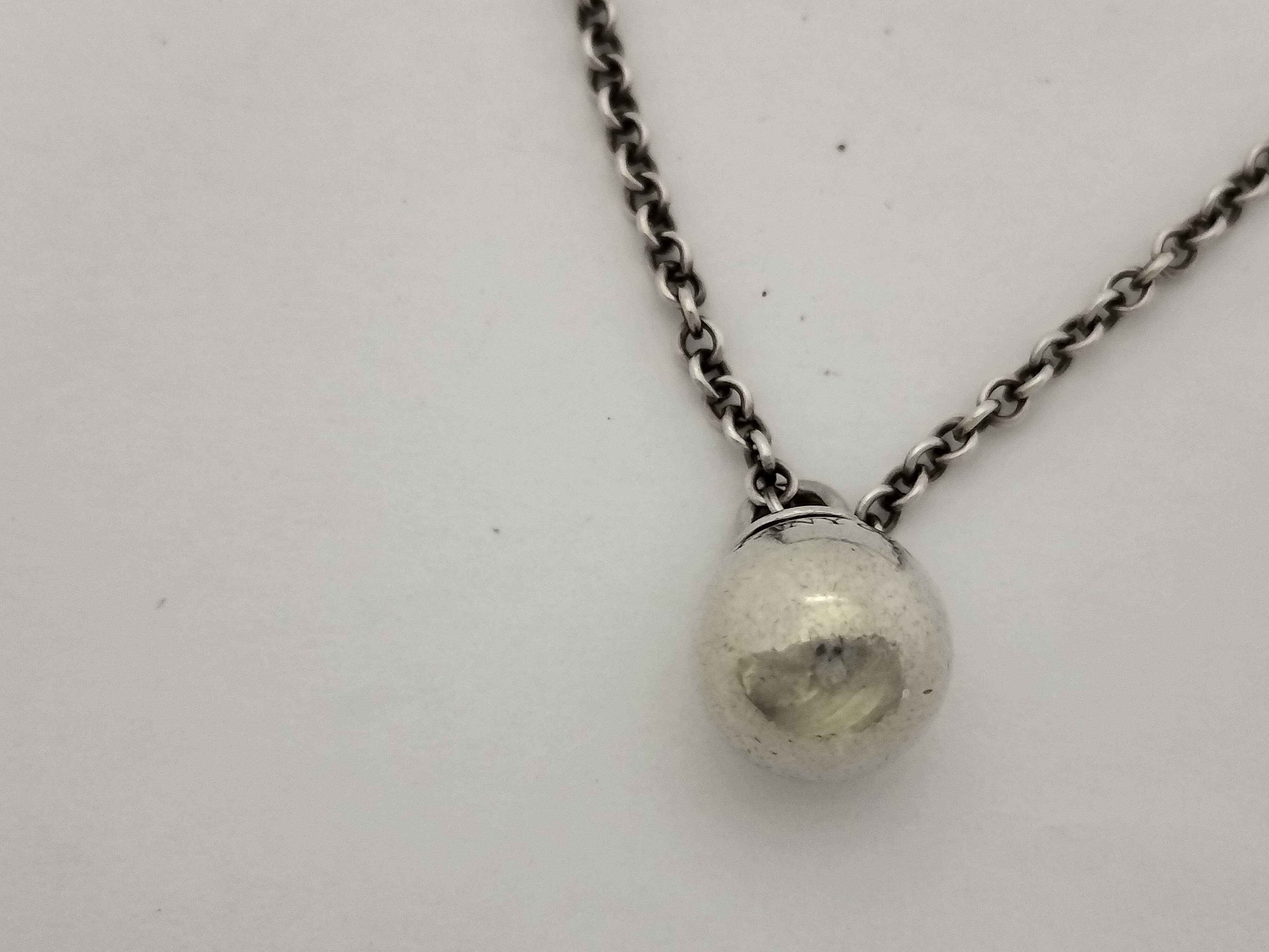 Tiffany & Co. Sterling Silver Ball Pendant Necklace