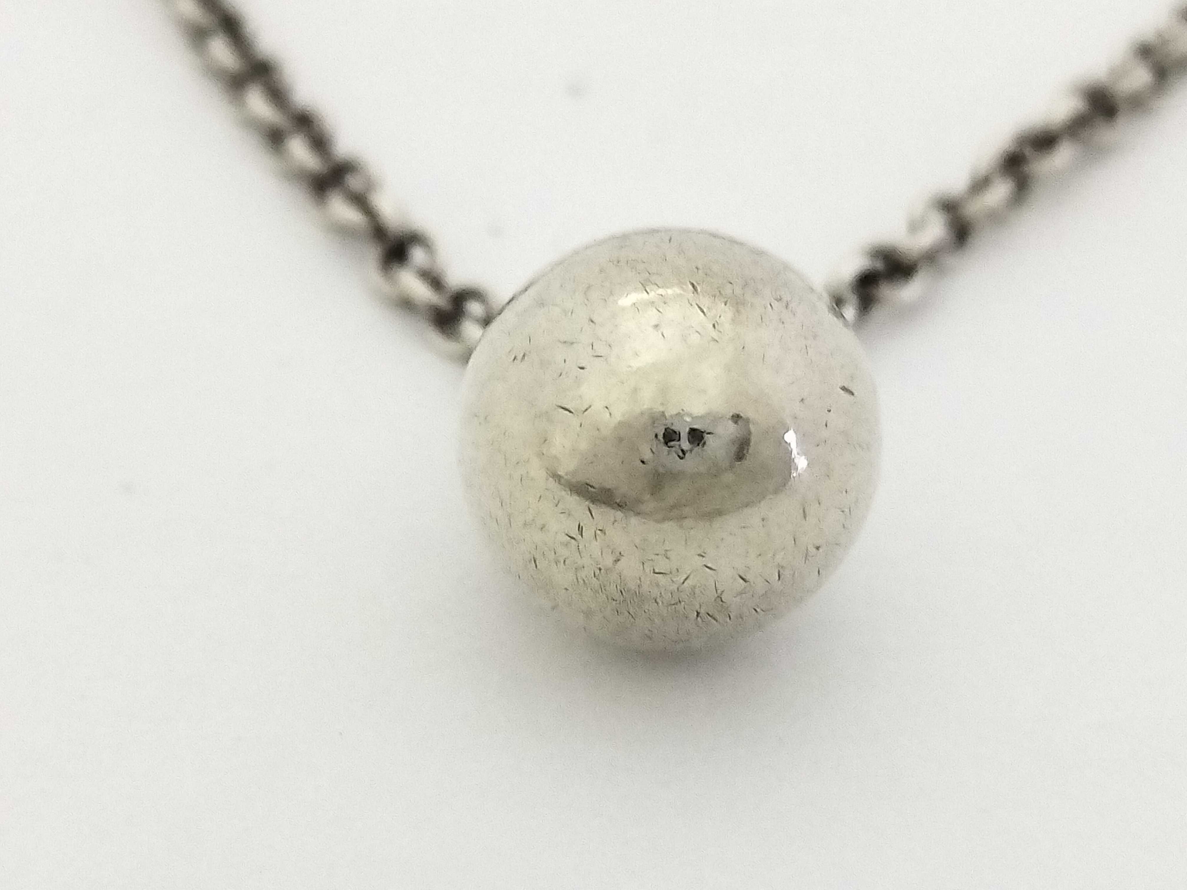 Tiffany & Co. Sterling Silver Ball Pendant Necklace