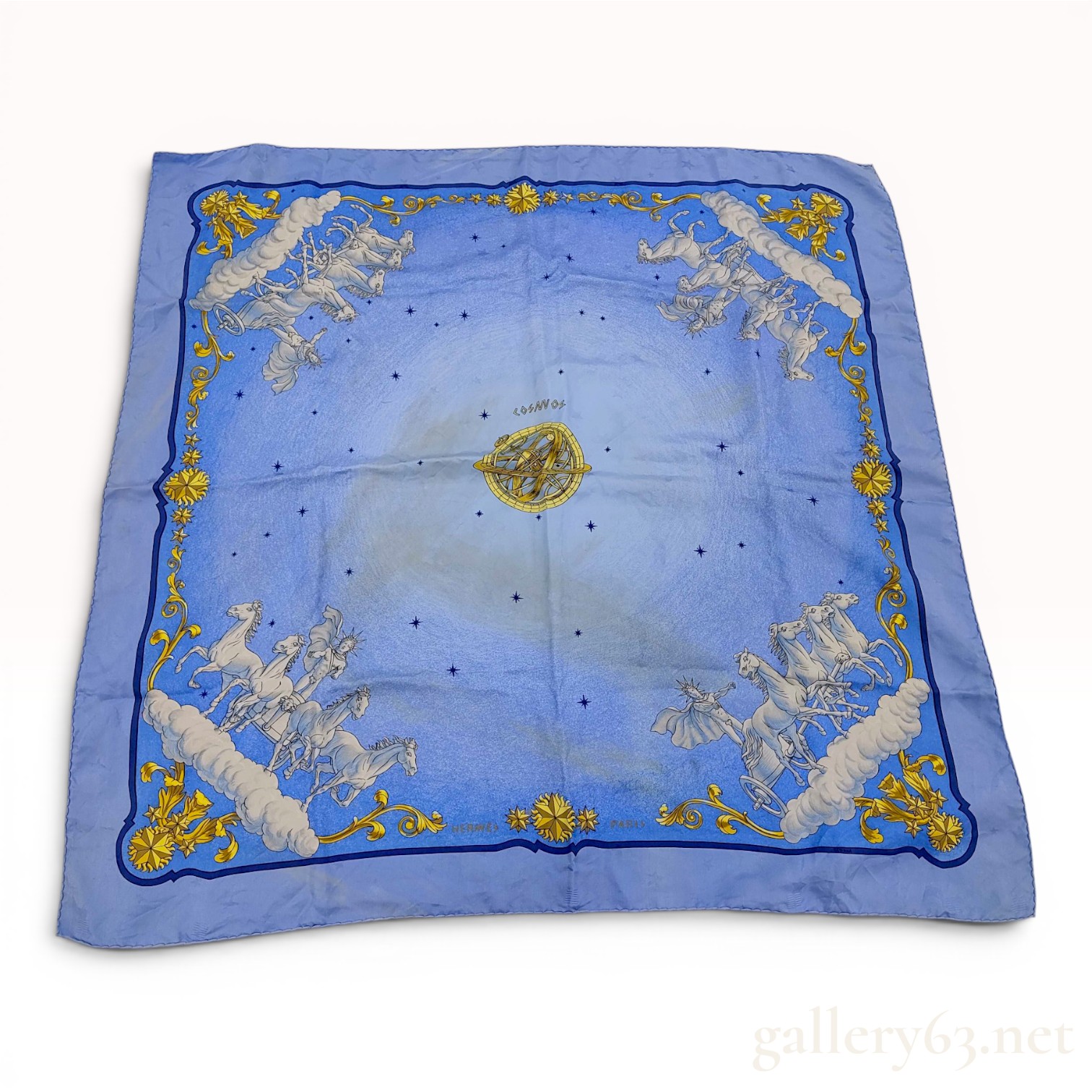 Hermes Cosmos Jacquard Silk Scarf by Philippe Ledoux