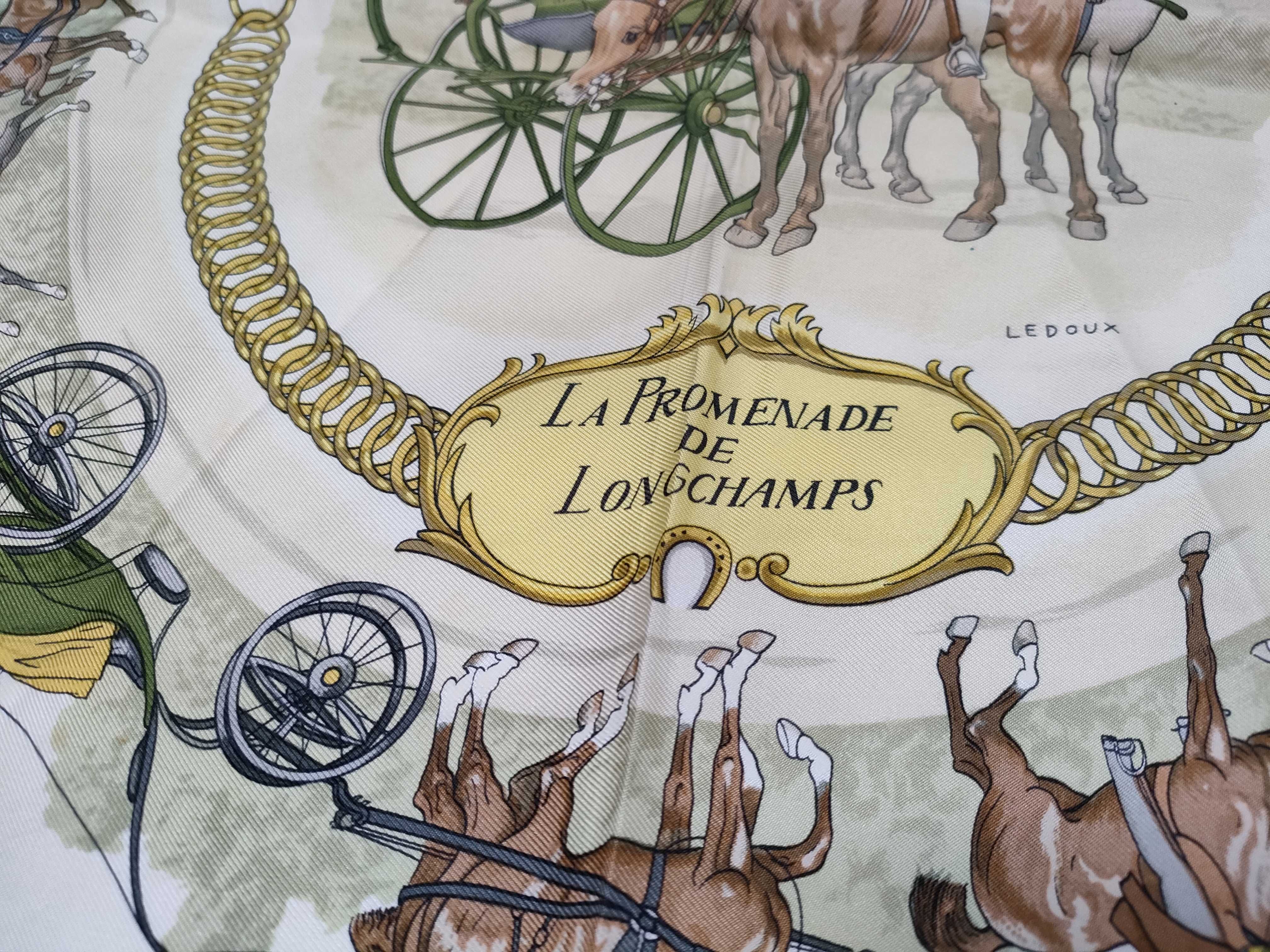 Hermes La Promenade de Longchamps Silk Scarf by Philippe Ledoux