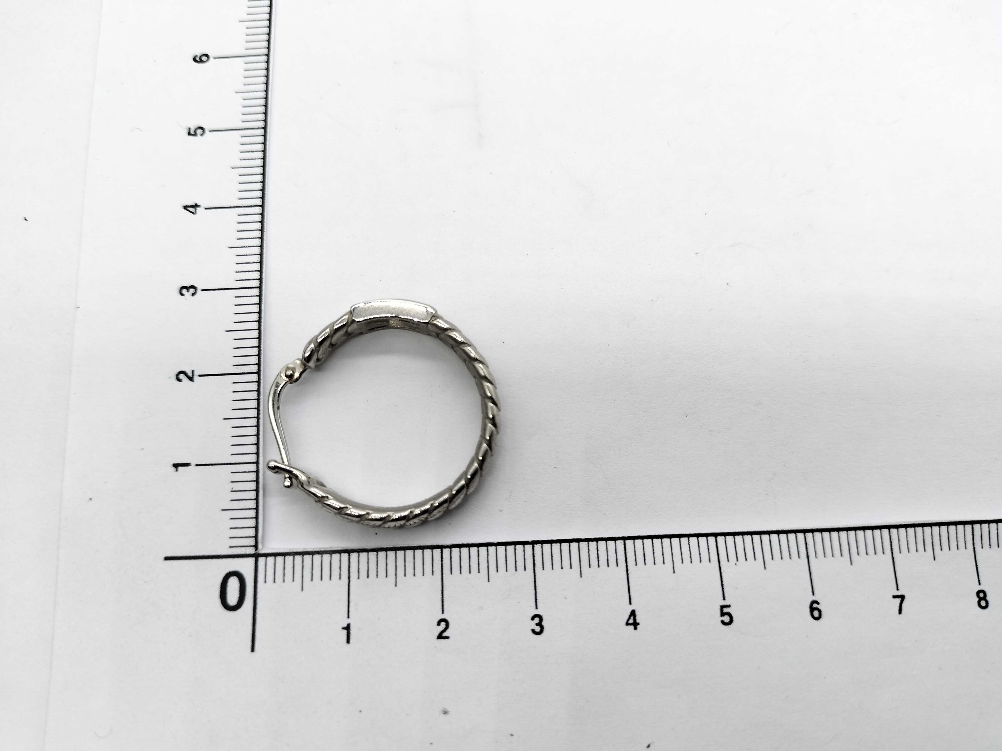 Fendi Baguette FF Logo Silver-Tone Single Hoop Earring
