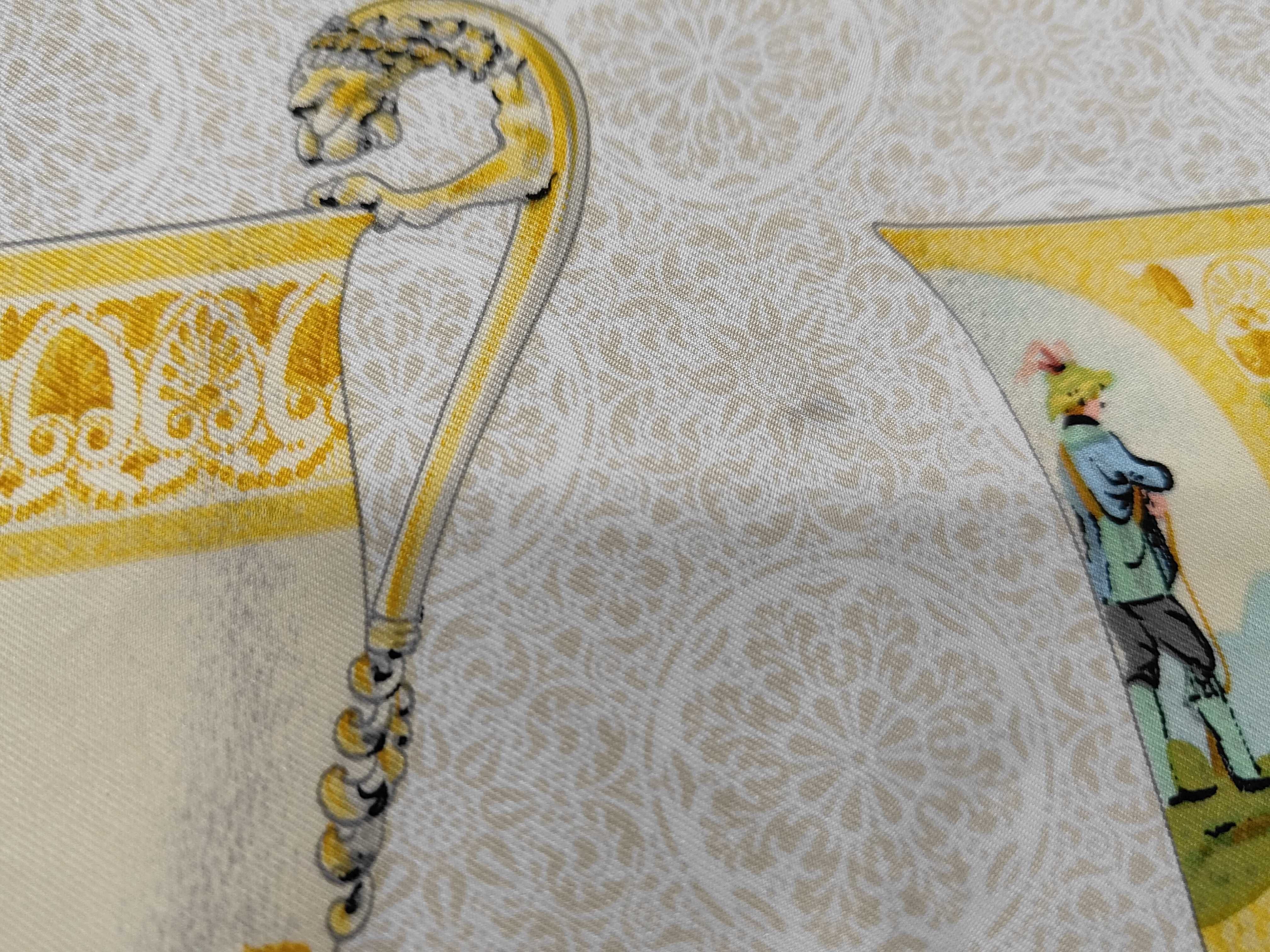Gucci Vintage Silk Teacup and Mug Pattern Scarf