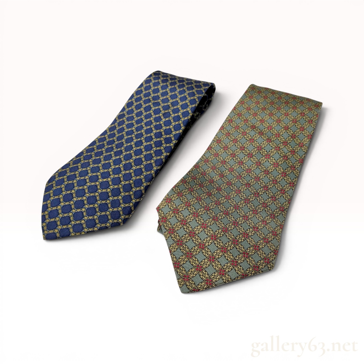Two Silk Neckties Including Hermes Paris